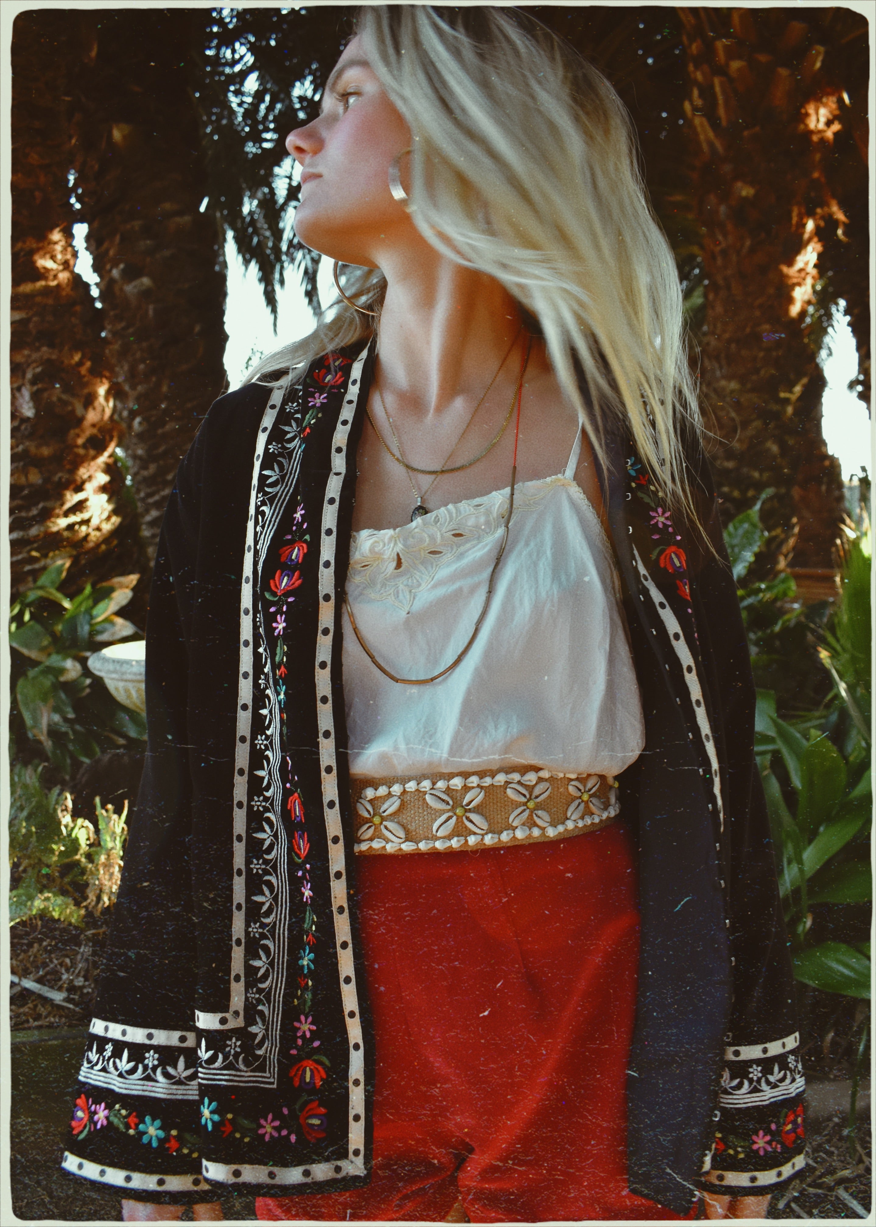 Fraxinus Embroidered Velvet Jacket