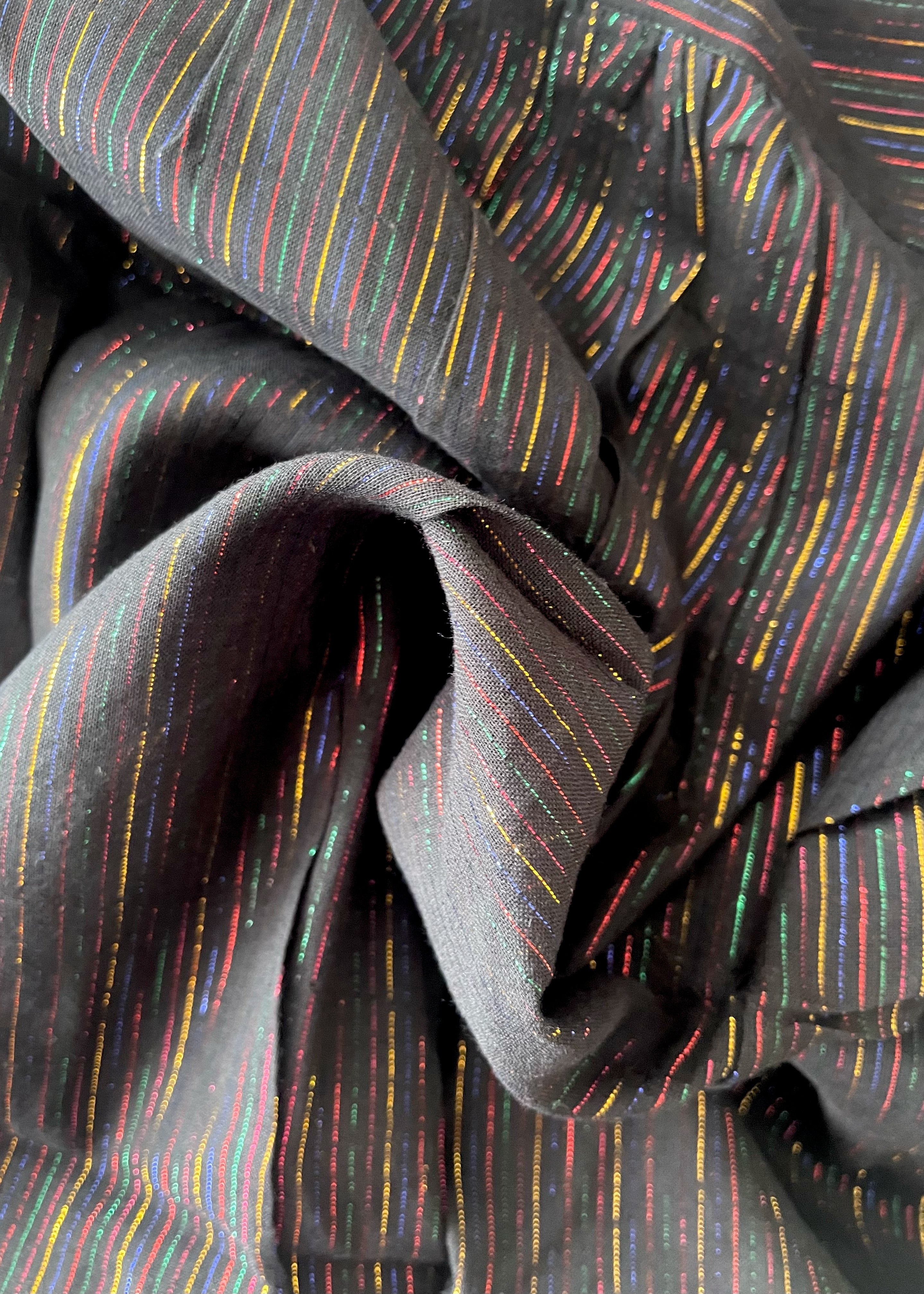 Ochna Cotton Lurex Shirt ~ Noir