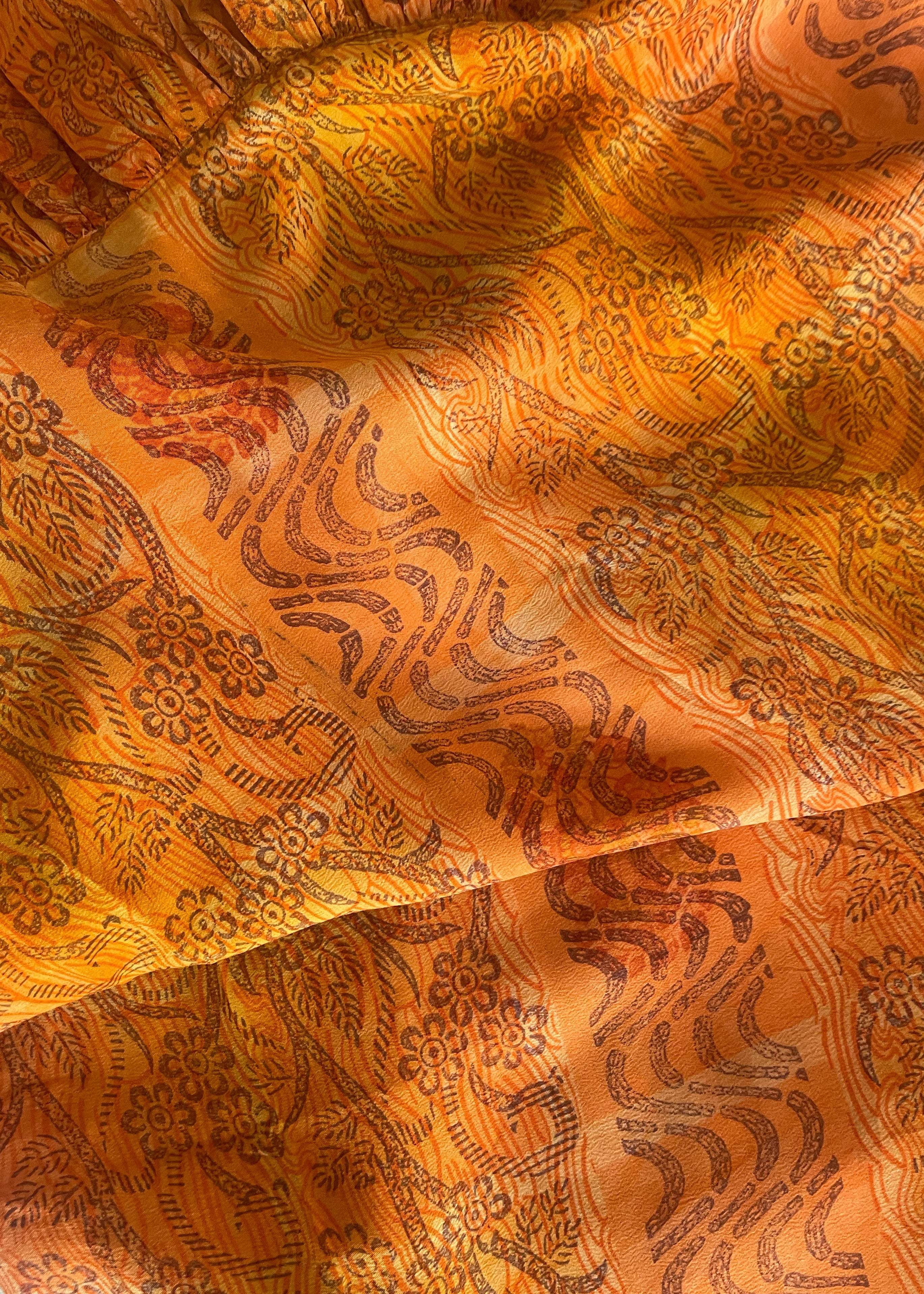 Rumex Silk Slip Dress ~ Persimmon