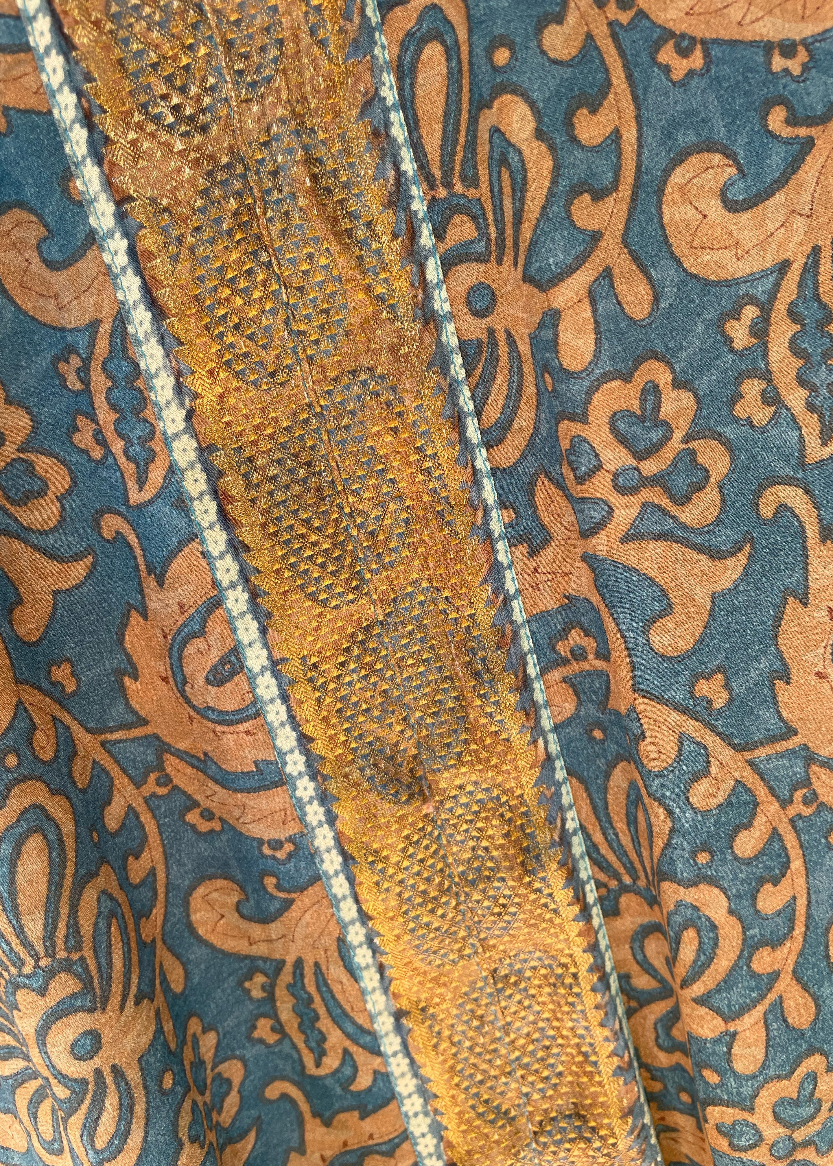 Zea Silk Crepe Kaftan Maxi Dress ~ Cleopatra L