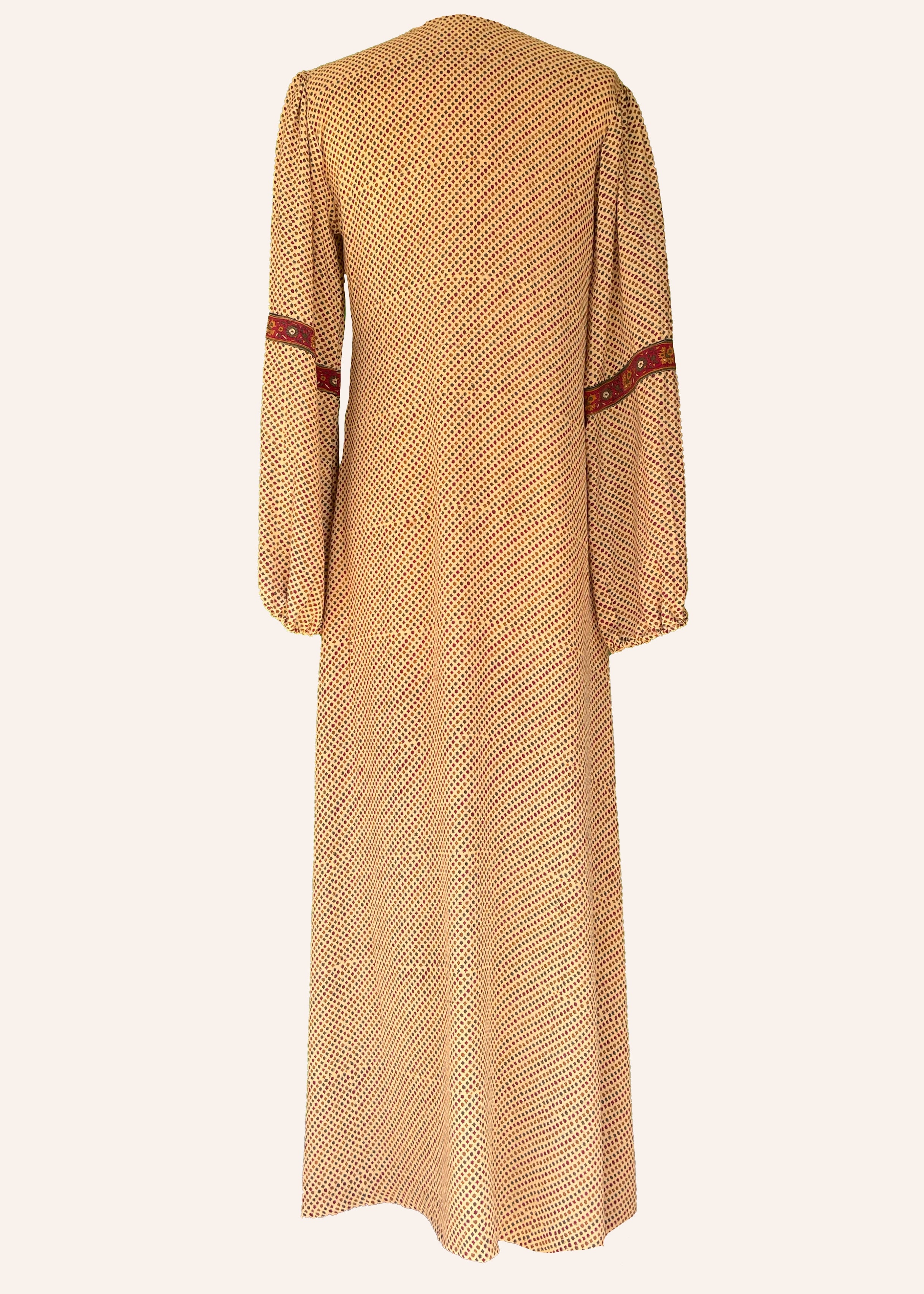 Zea Silk Crepe Kaftan Maxi Dress ~ Syrah XS