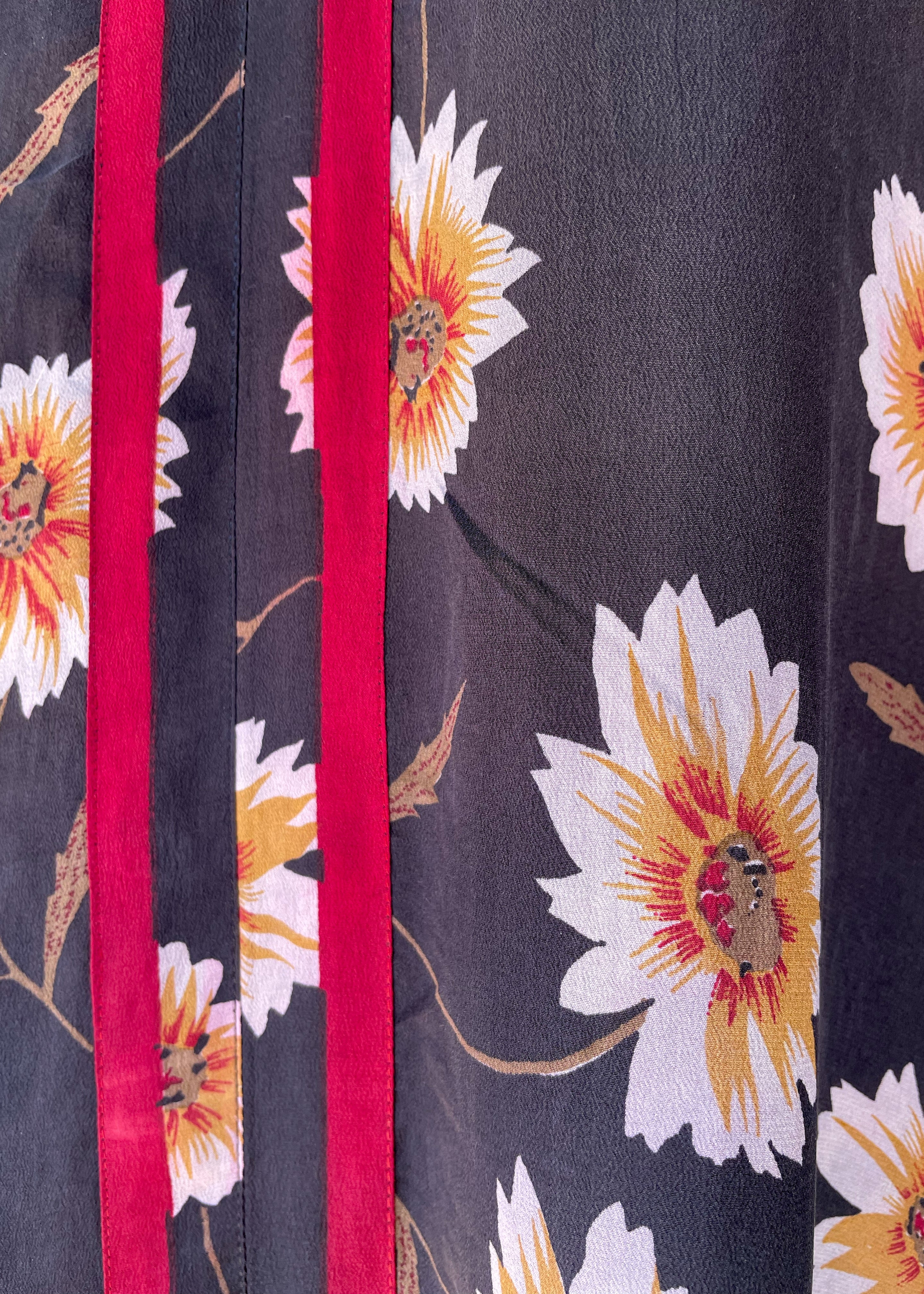 Zea Silk Crepe Kaftan Maxi Dress ~ Eclipse M