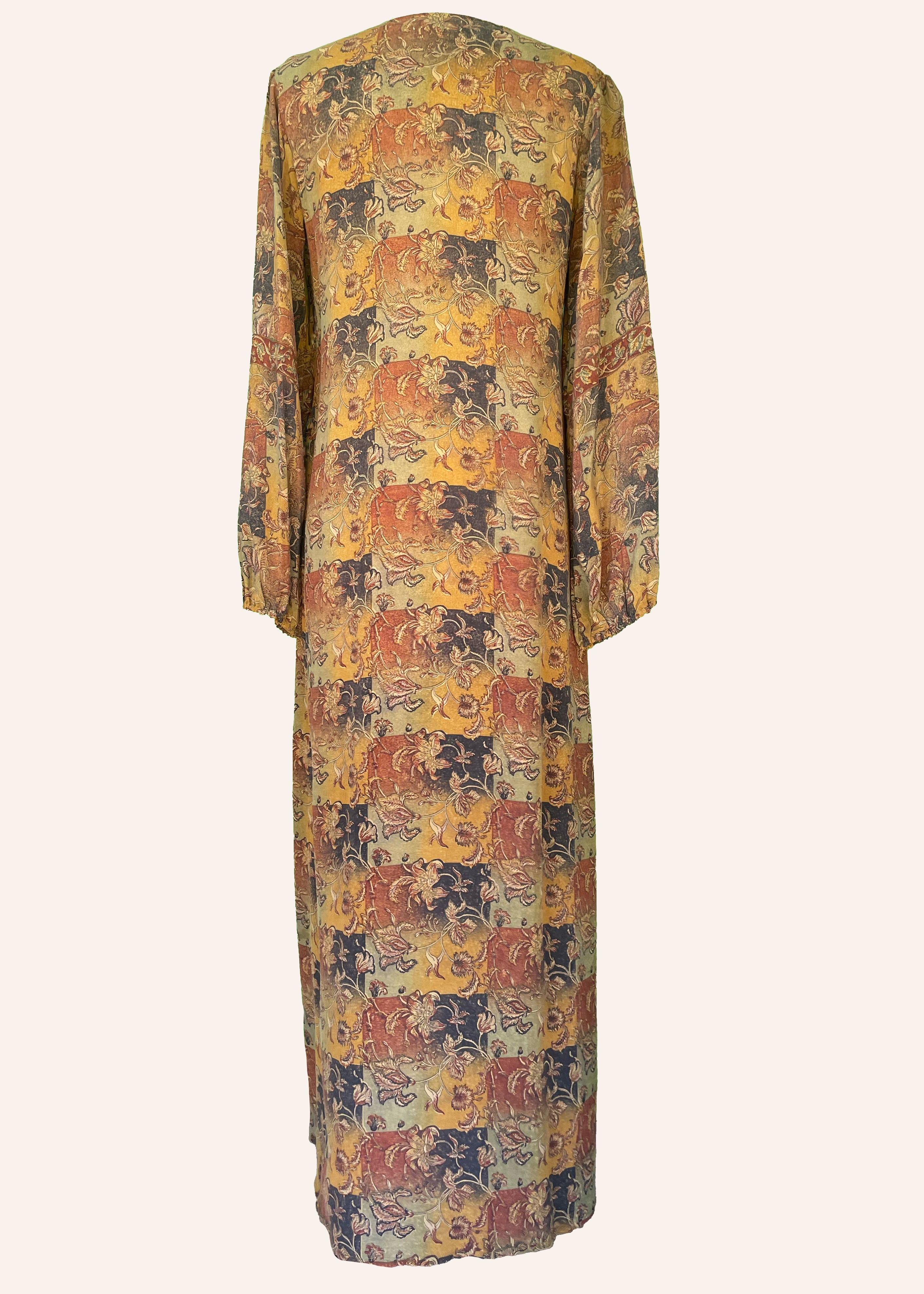 Zea Silk Crepe Kaftan Maxi Dress ~ Sequoia S