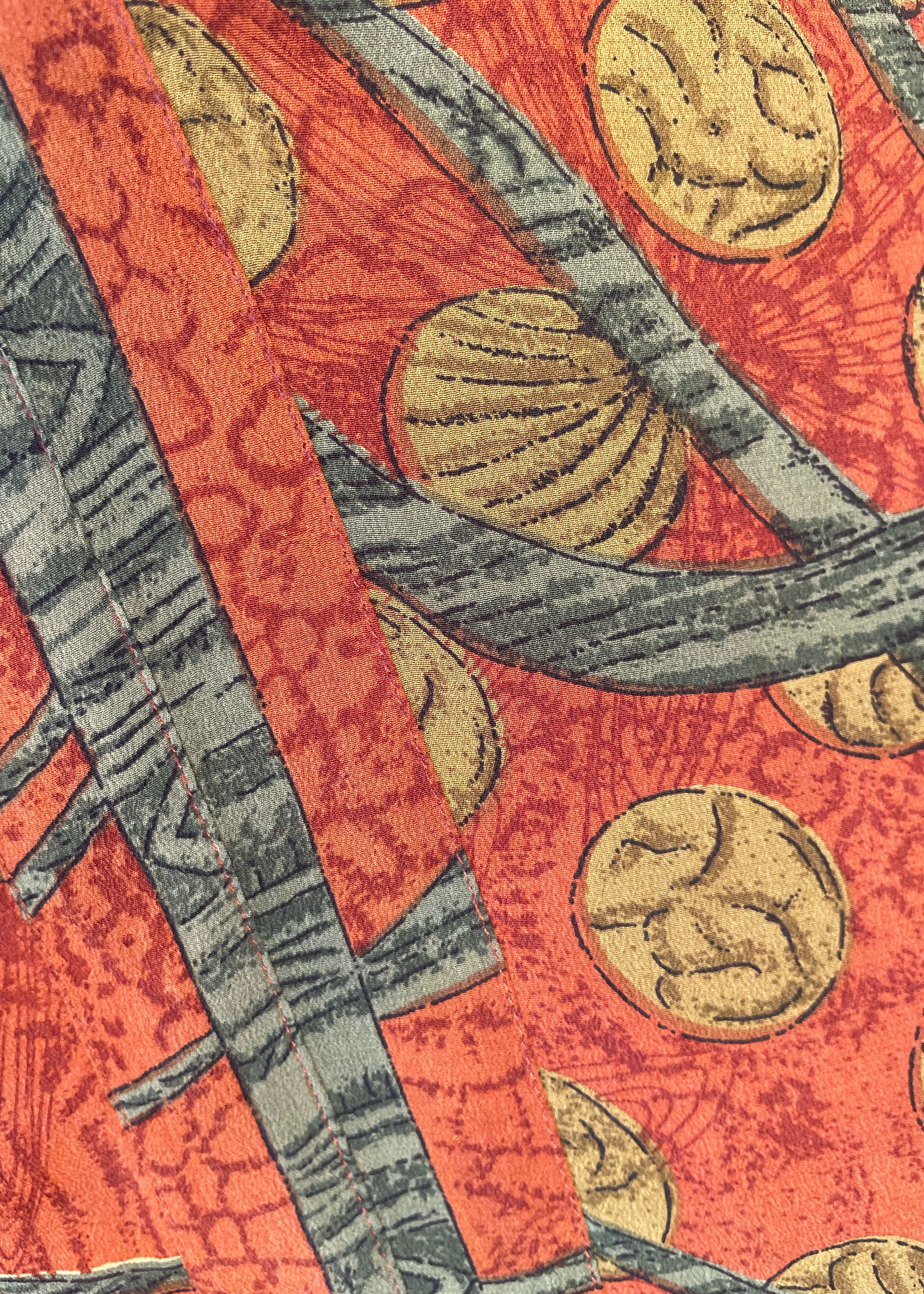 Zea Silk Crepe Kaftan Maxi Dress ~ Cayenne S