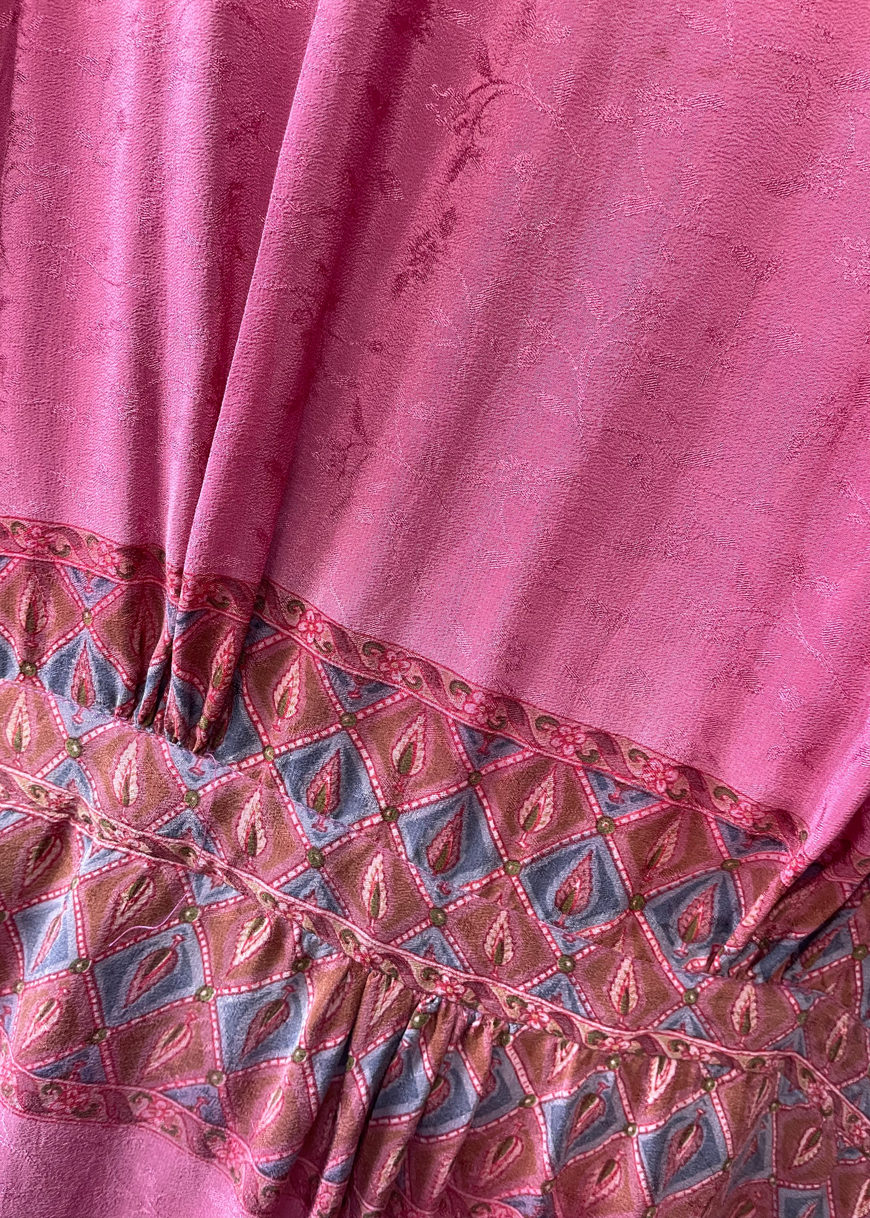 Caladium Wrap Silk Dress ~ Hawthorn M