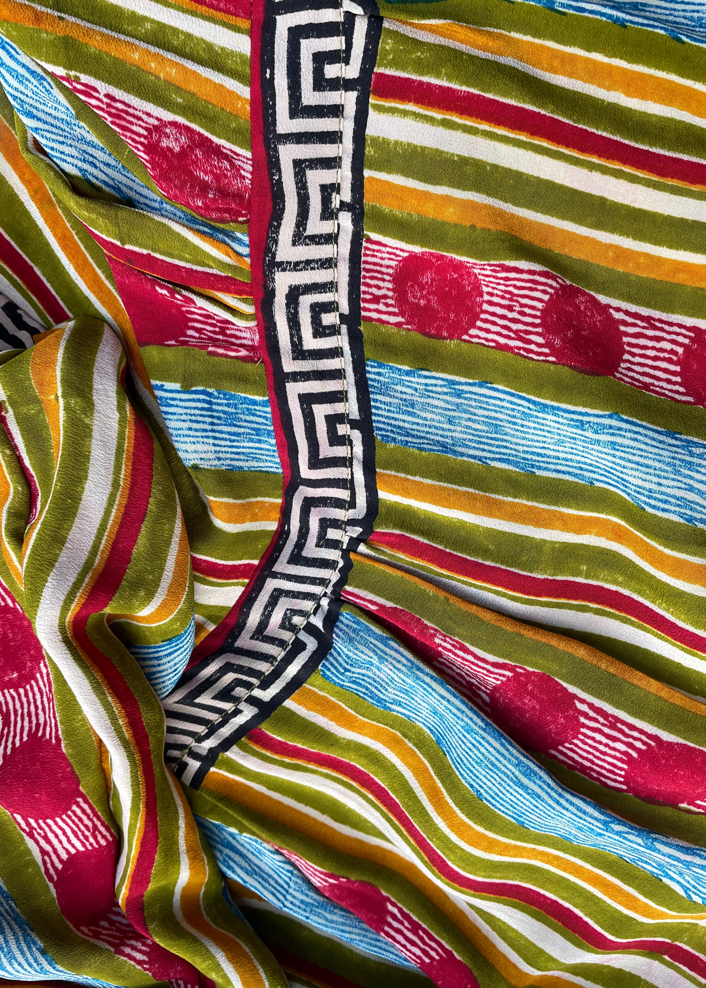 Caladium Wrap Silk Dress ~ Karanda M