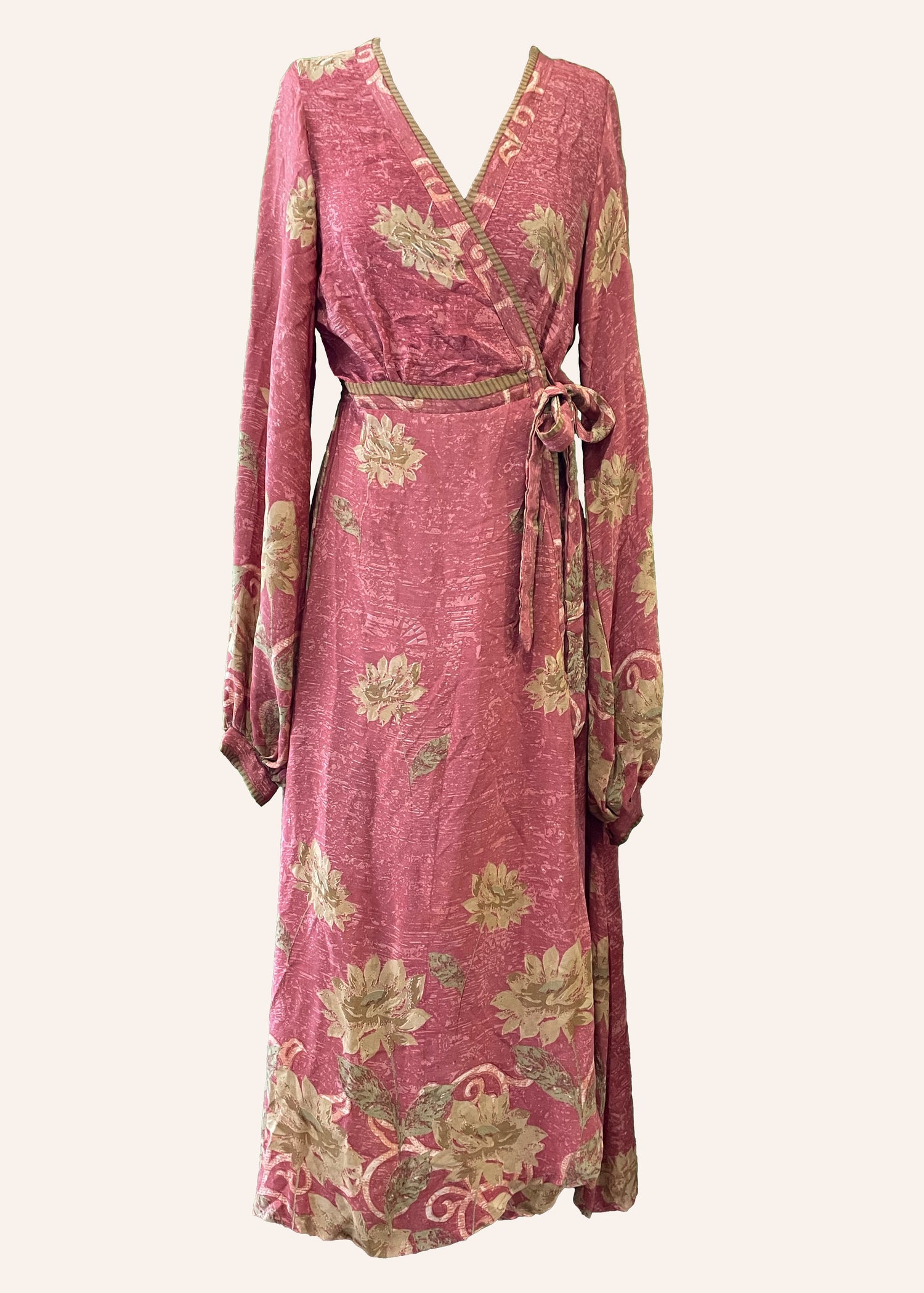 Caladium Silk Wrap Dress ~ Cinnamon S
