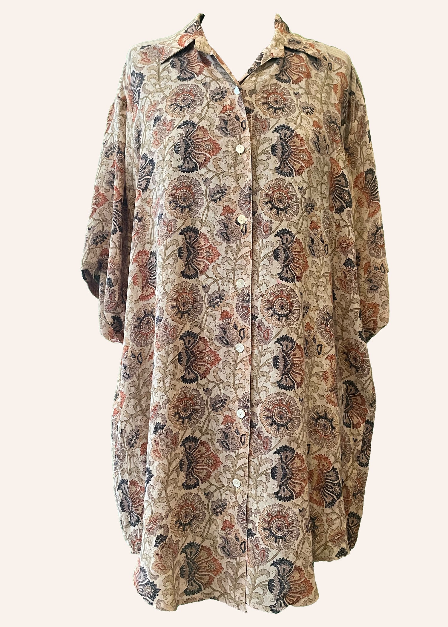 Astralagus Silk Crepe Oversized Shirt