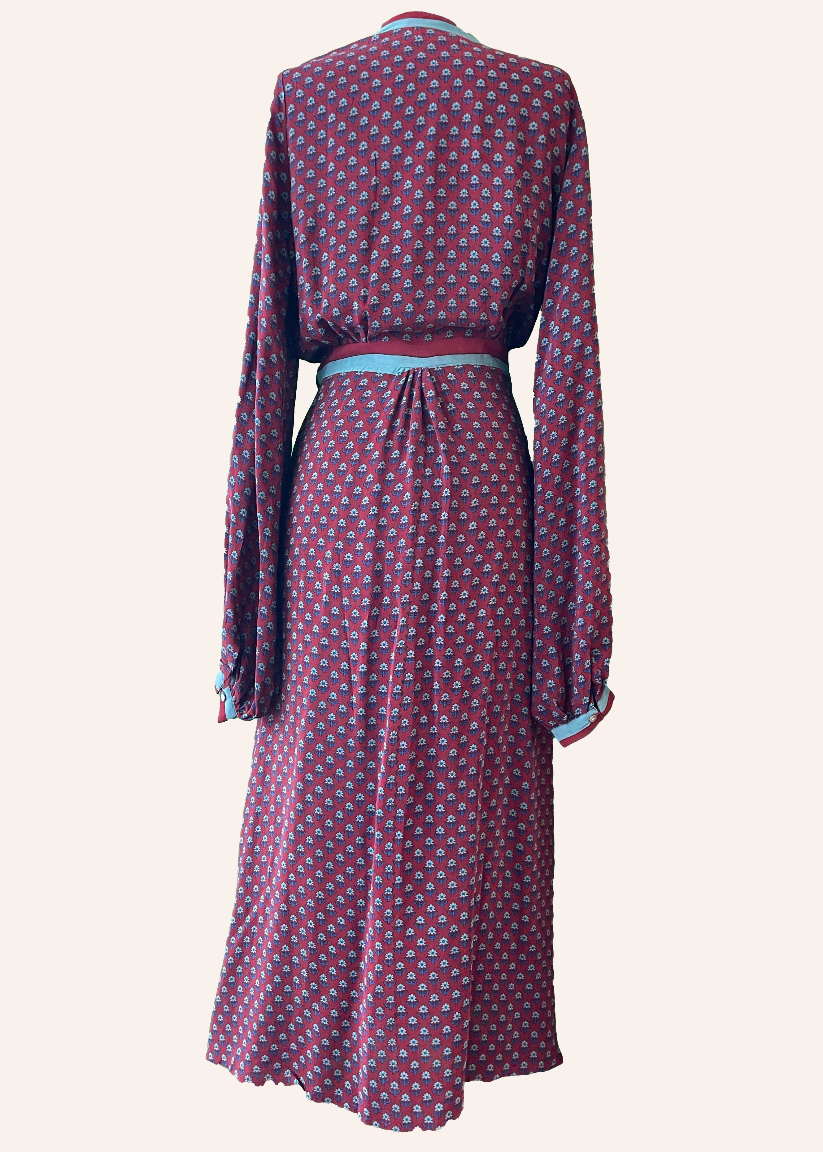 Caladium Wrap Silk Dress ~ Rubocondo M