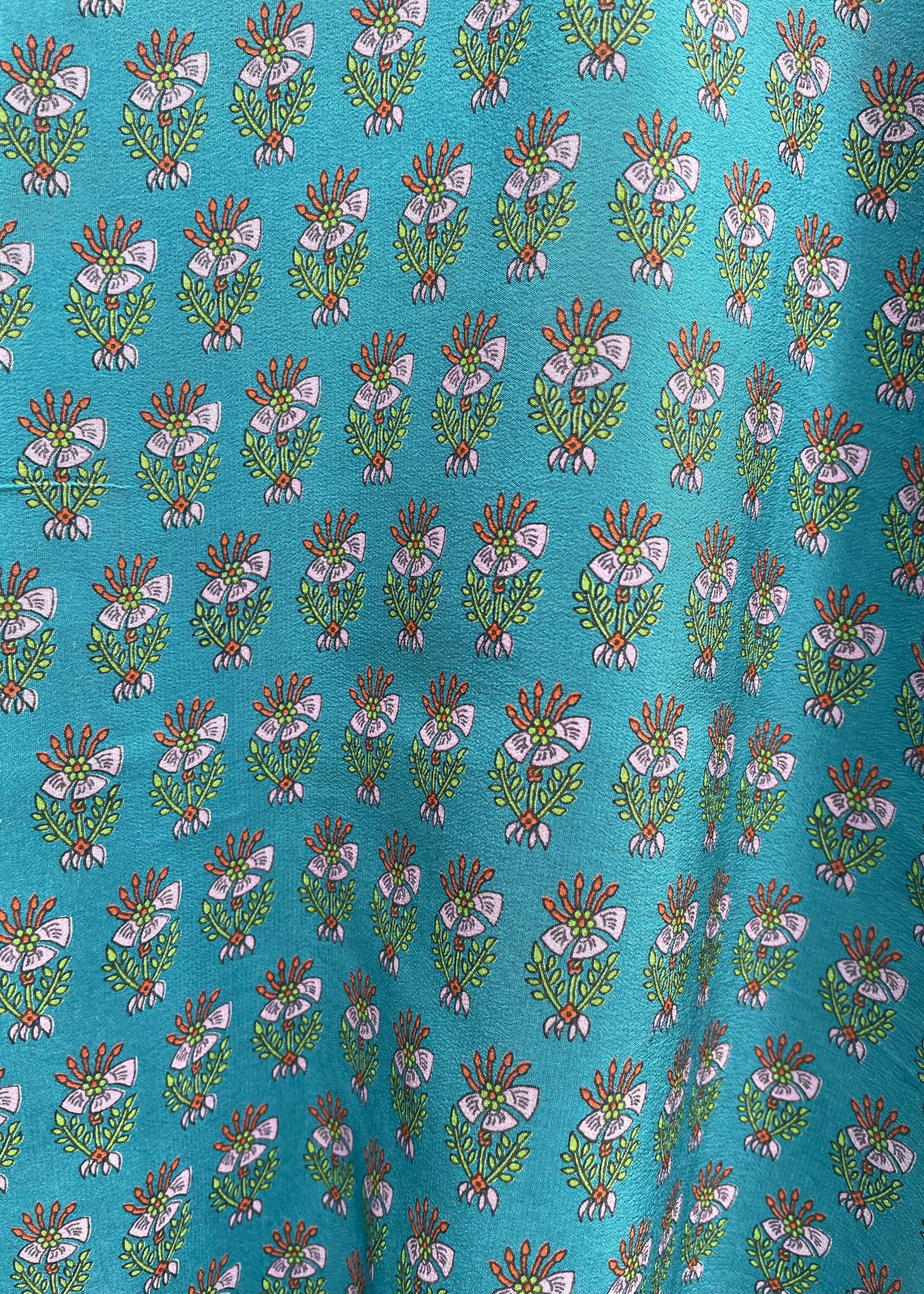 Viola Silk Crepe T-Shirt ~ Riviera XL