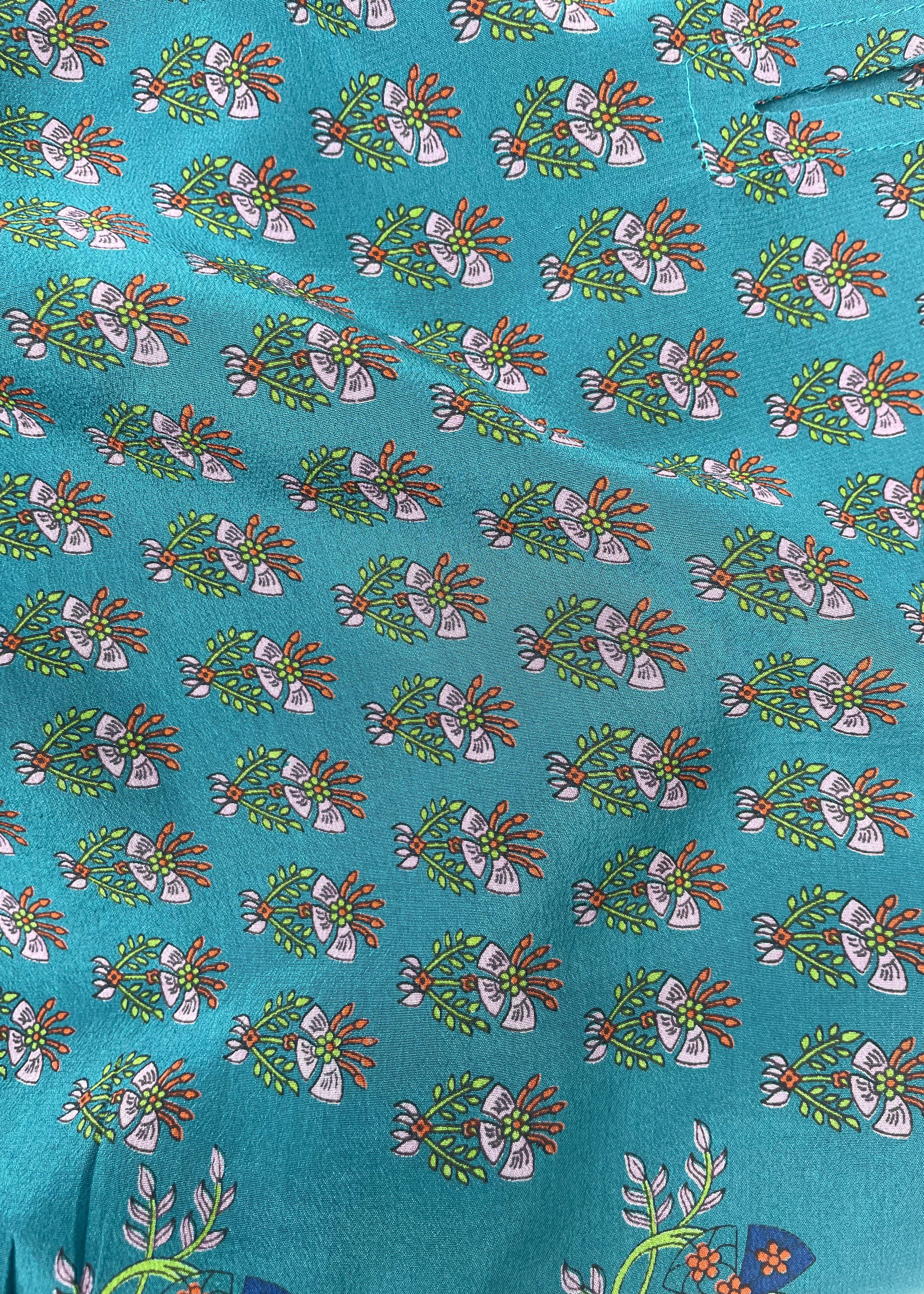 Viola Silk Crepe T-Shirt ~ Riviera XL