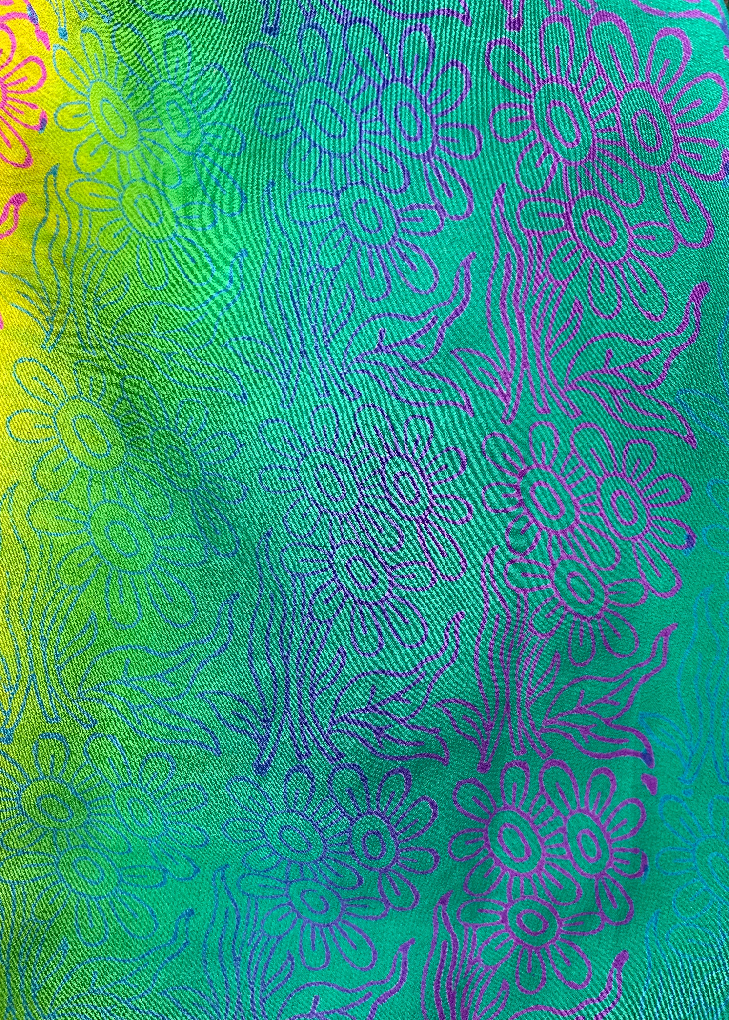 Viola Silk Crepe T-Shirt ~ Flamenco S