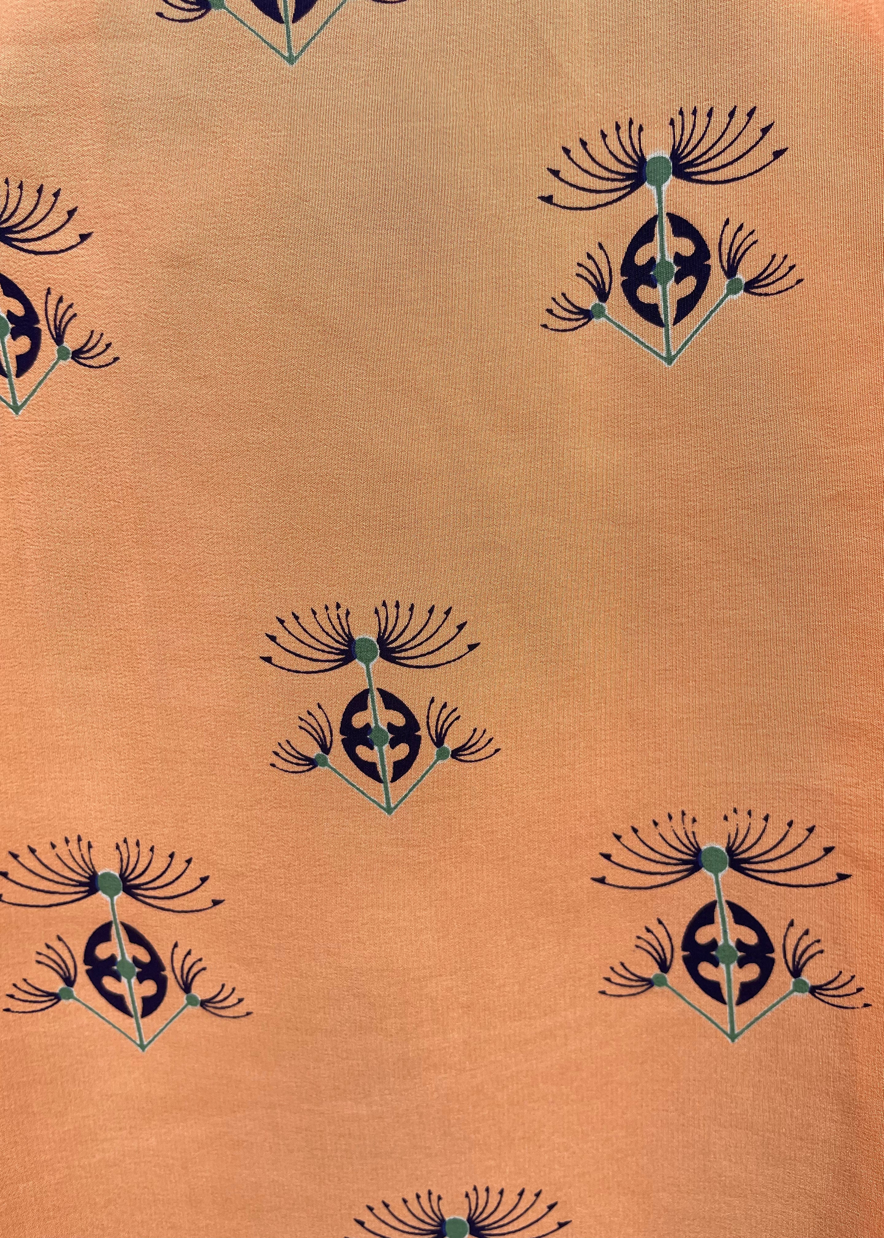 Viola Silk Crepe T-Shirt ~ Peach XL