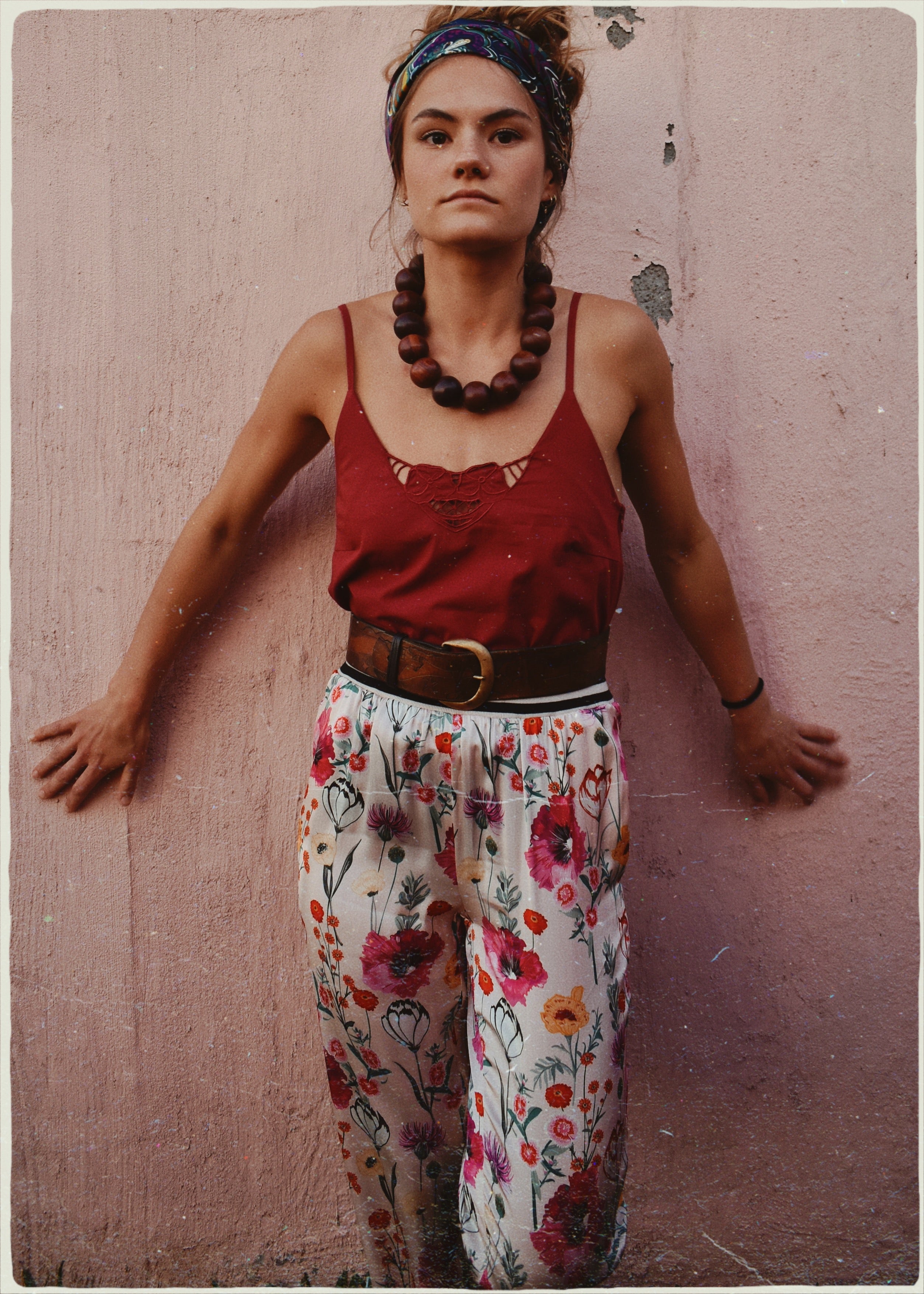 Elbertine Floral Silk Leisure Pants