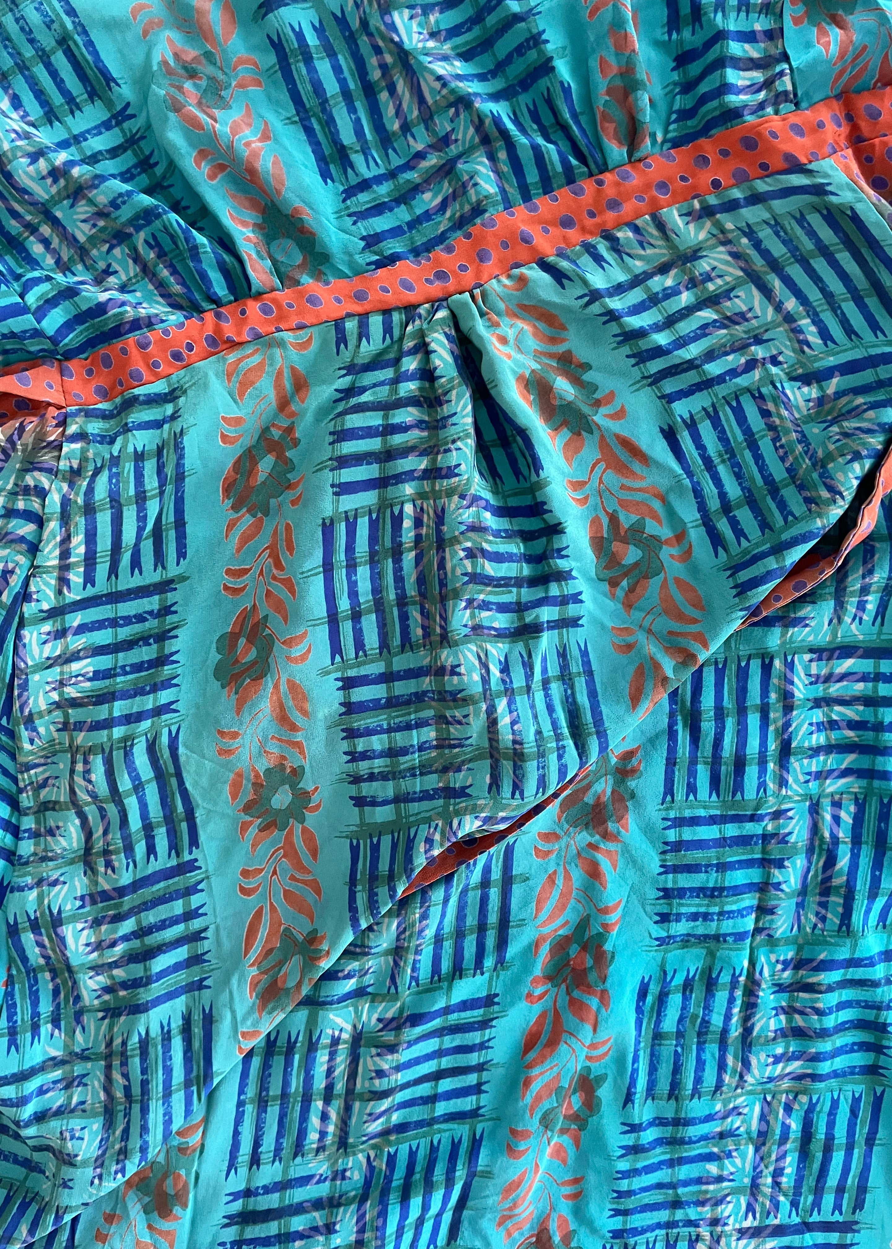 Caladium Silk Wrap Dress ~ Mecca XS