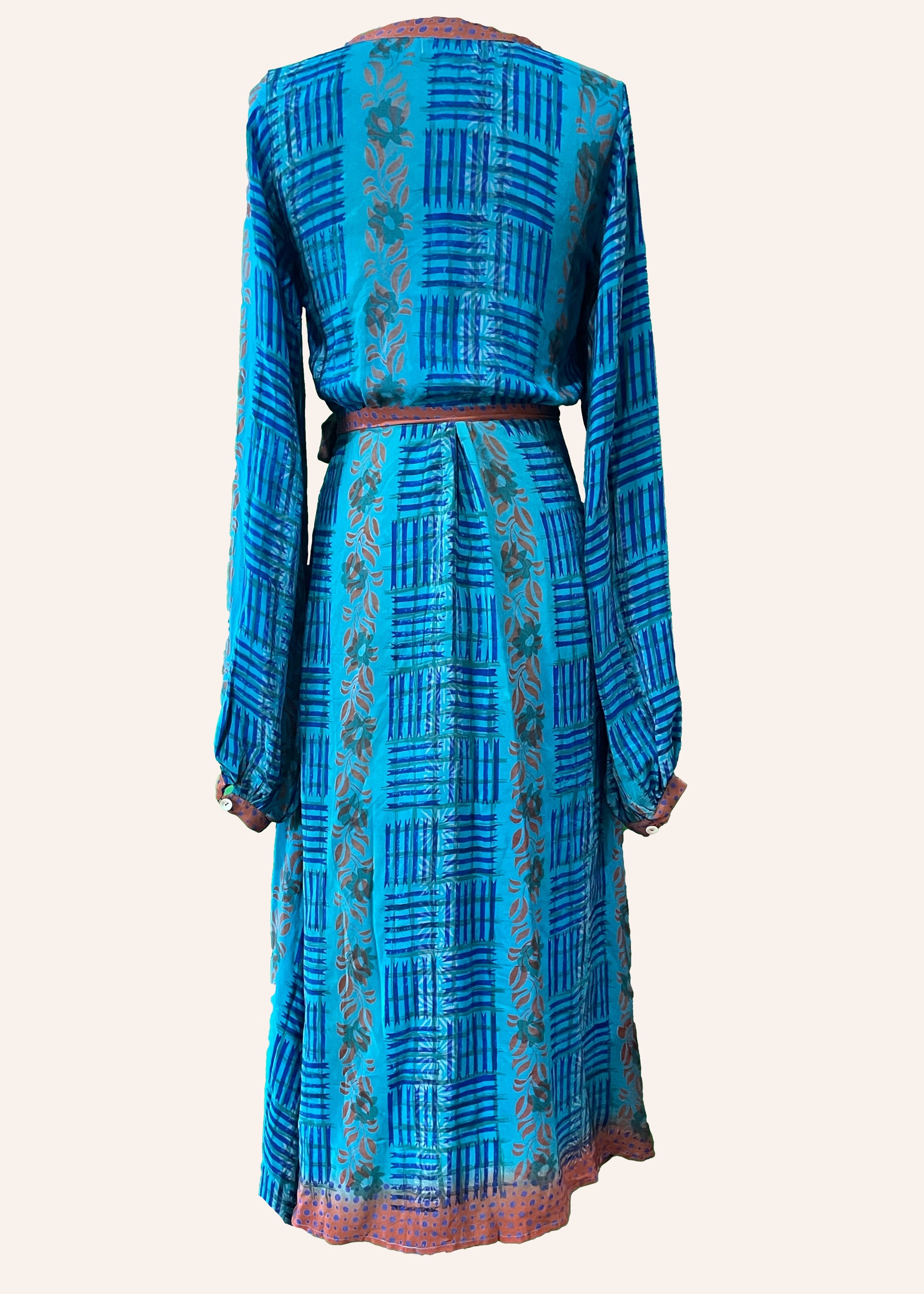 Caladium Silk Wrap Dress ~ Mecca XS