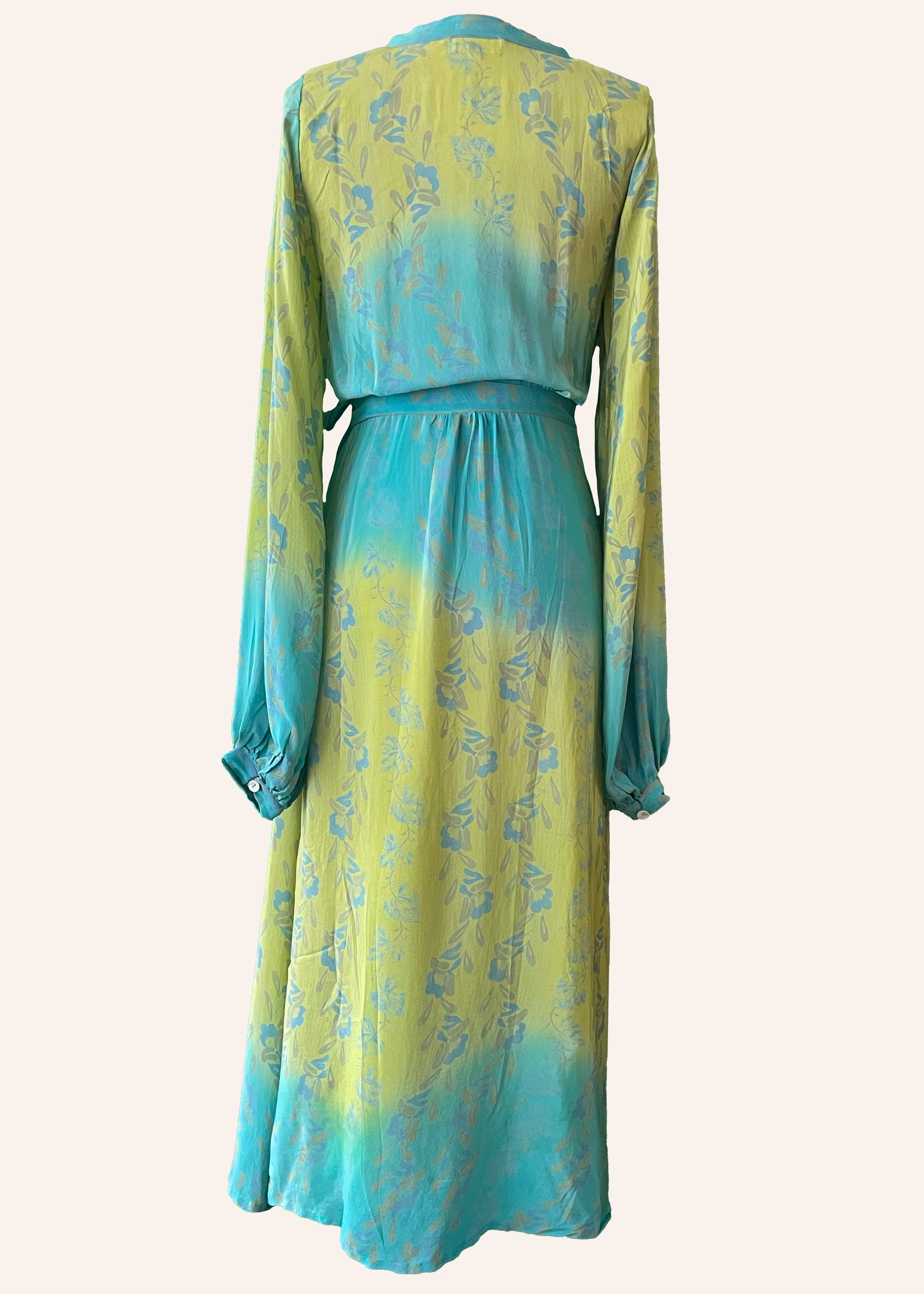 Caladium Silk Wrap Dress ~ Cascade XS