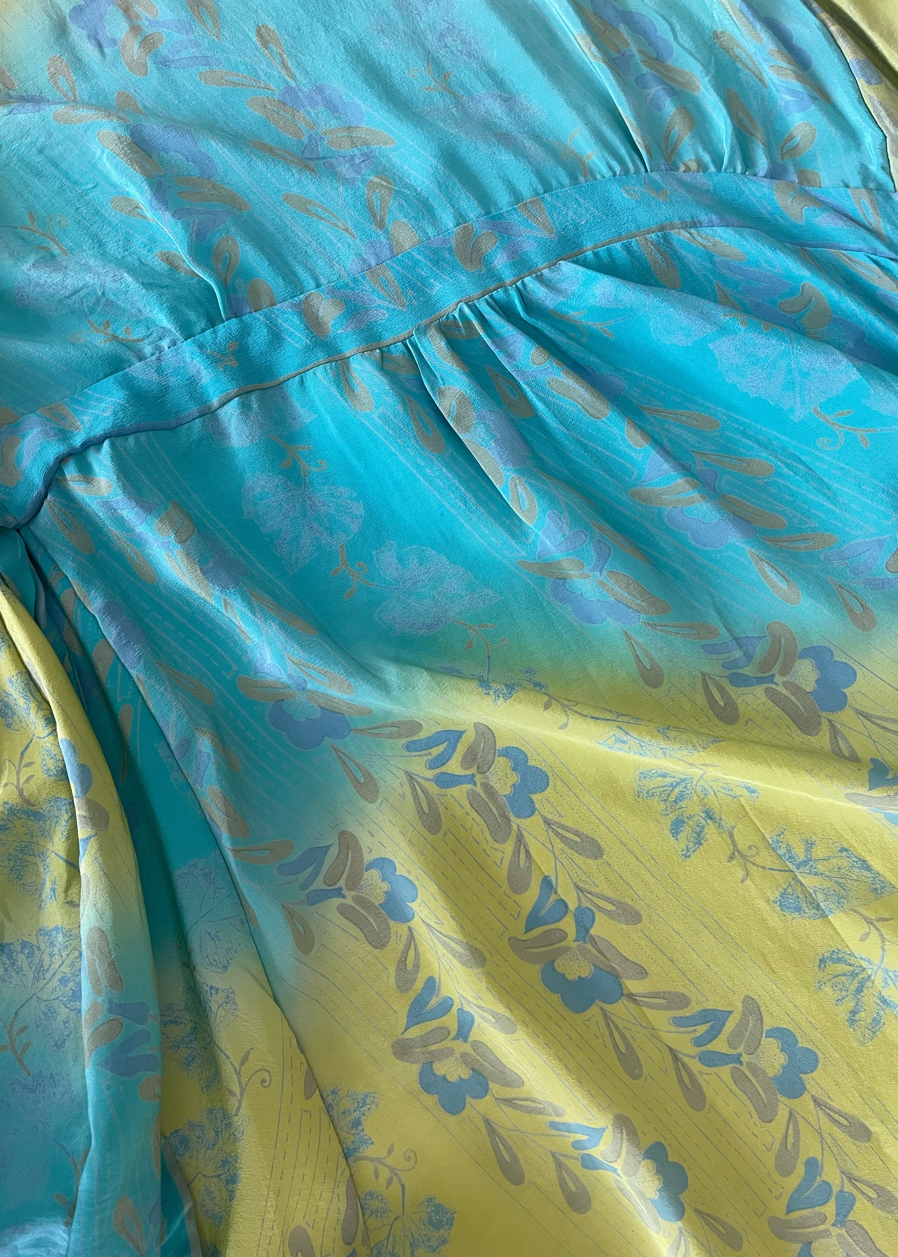Caladium Silk Wrap Dress ~ Cascade XS