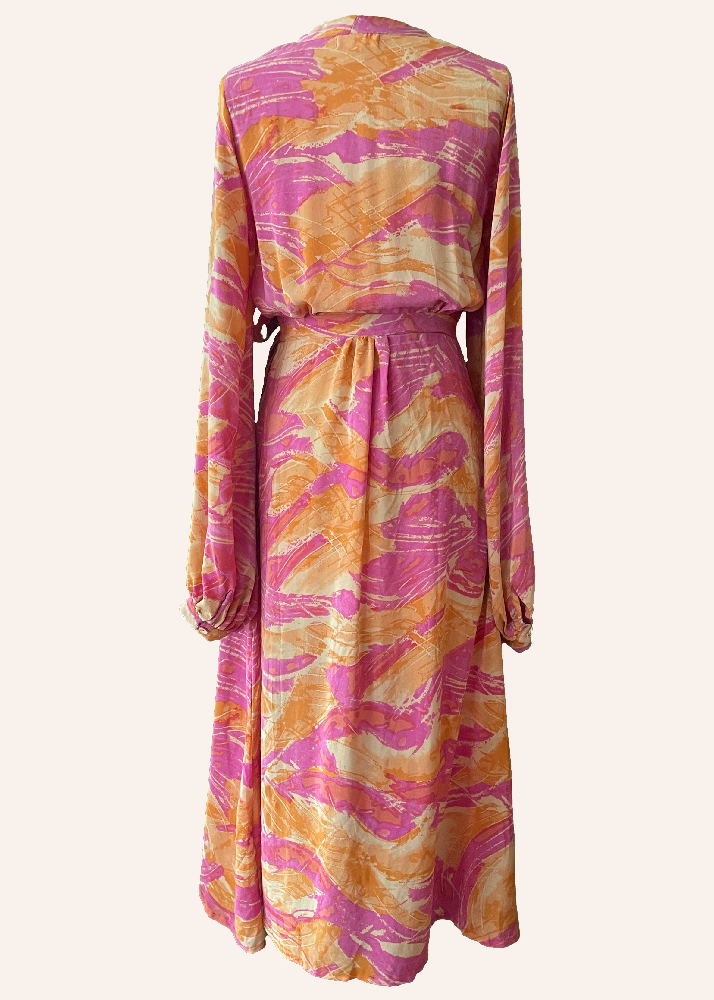Caladium Silk Wrap Dress ~ Sun Kissed S