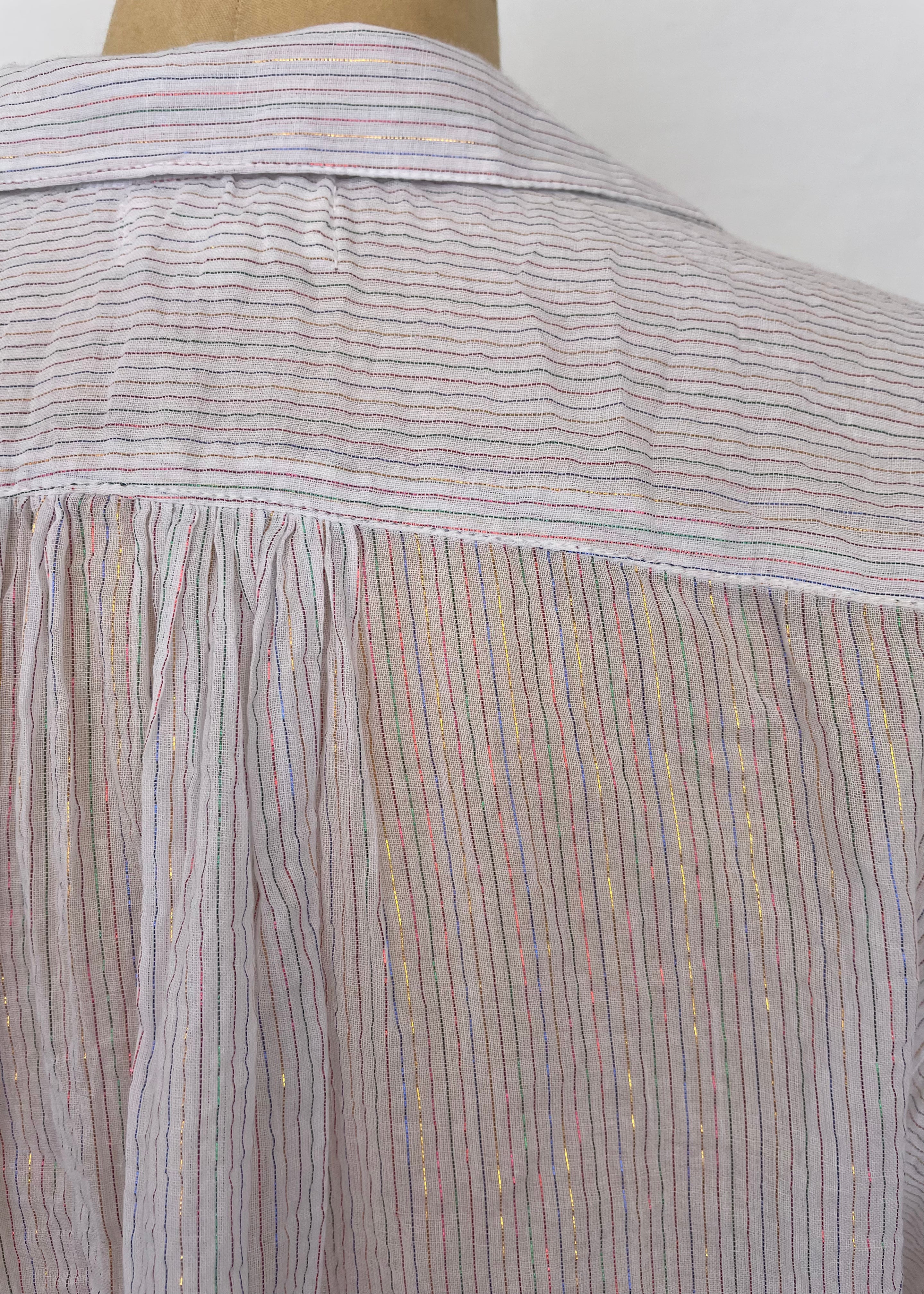 Ochna Cotton Lurex Shirt ~ Blanca