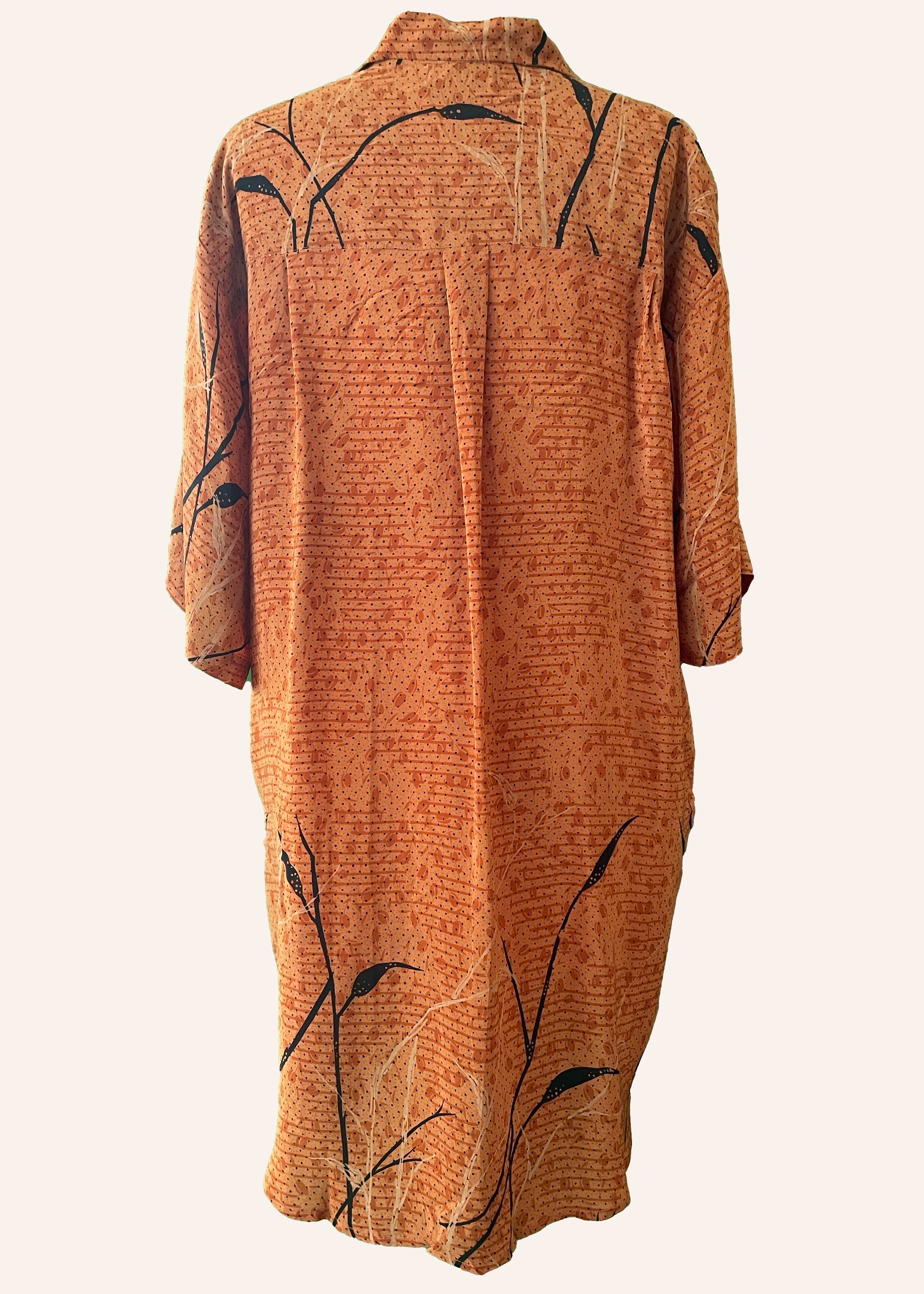 Astralagus Silk Crepe Oversized Shirt ~ Autumn