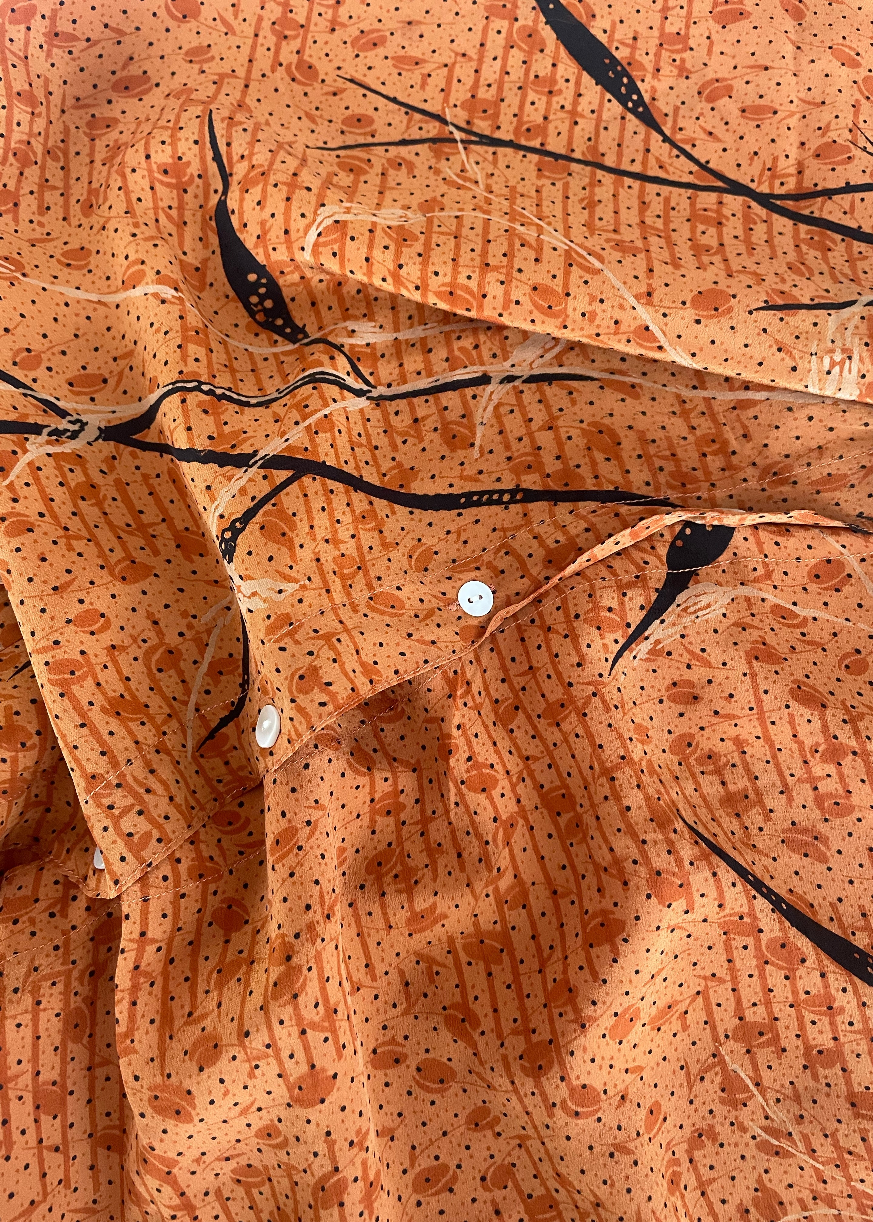 Astralagus Silk Crepe Oversized Shirt ~ Autumn
