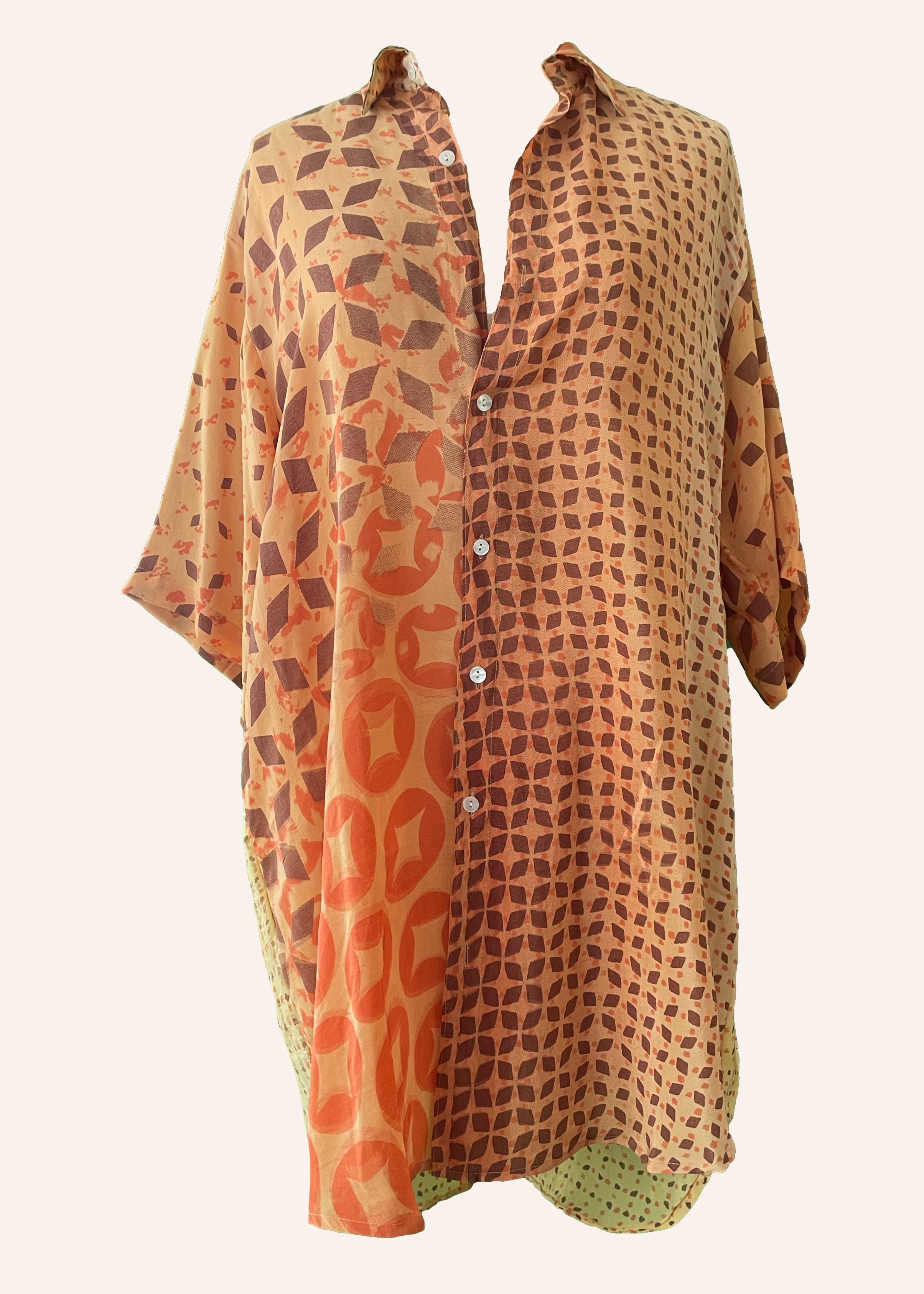 Astralagus Silk Crepe Oversized Shirt ~ Aurora