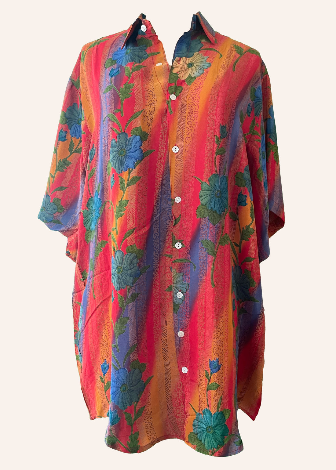 Astralagus Silk Crepe Oversized Shirt ~ Tuacan