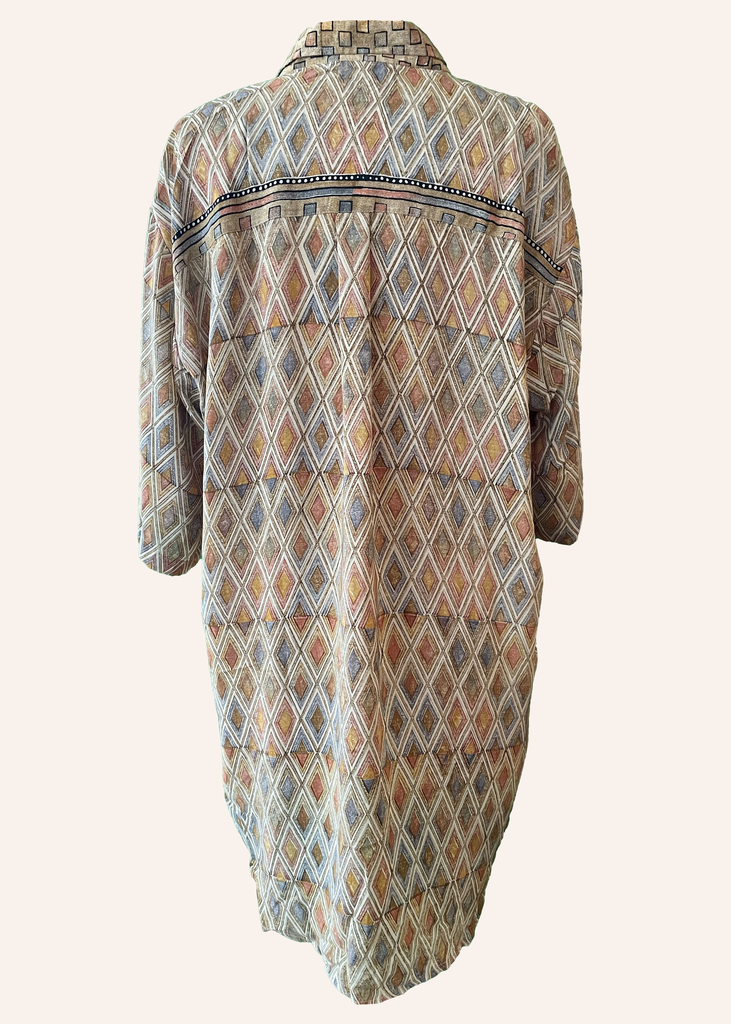 Astralagus Silk Crepe Oversized Shirt ~ Honeycomb