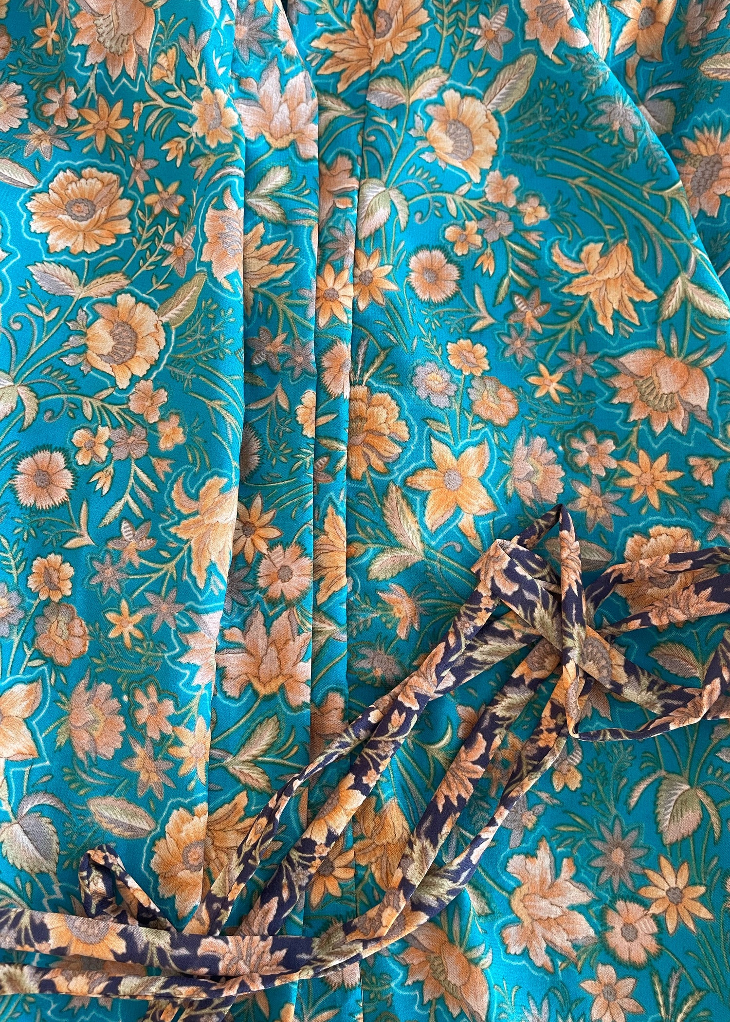 silk wrap shirt top blouse pyjama vintage bohemian repurposed saree sari