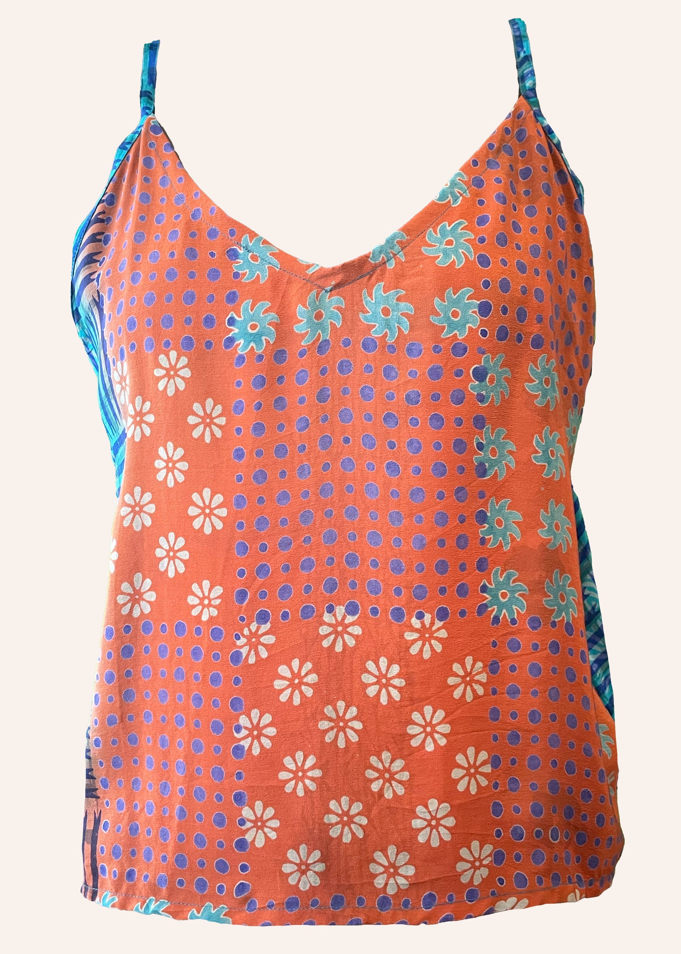 Reseda Silk Crepe Camisole Top ~ Mecca XL