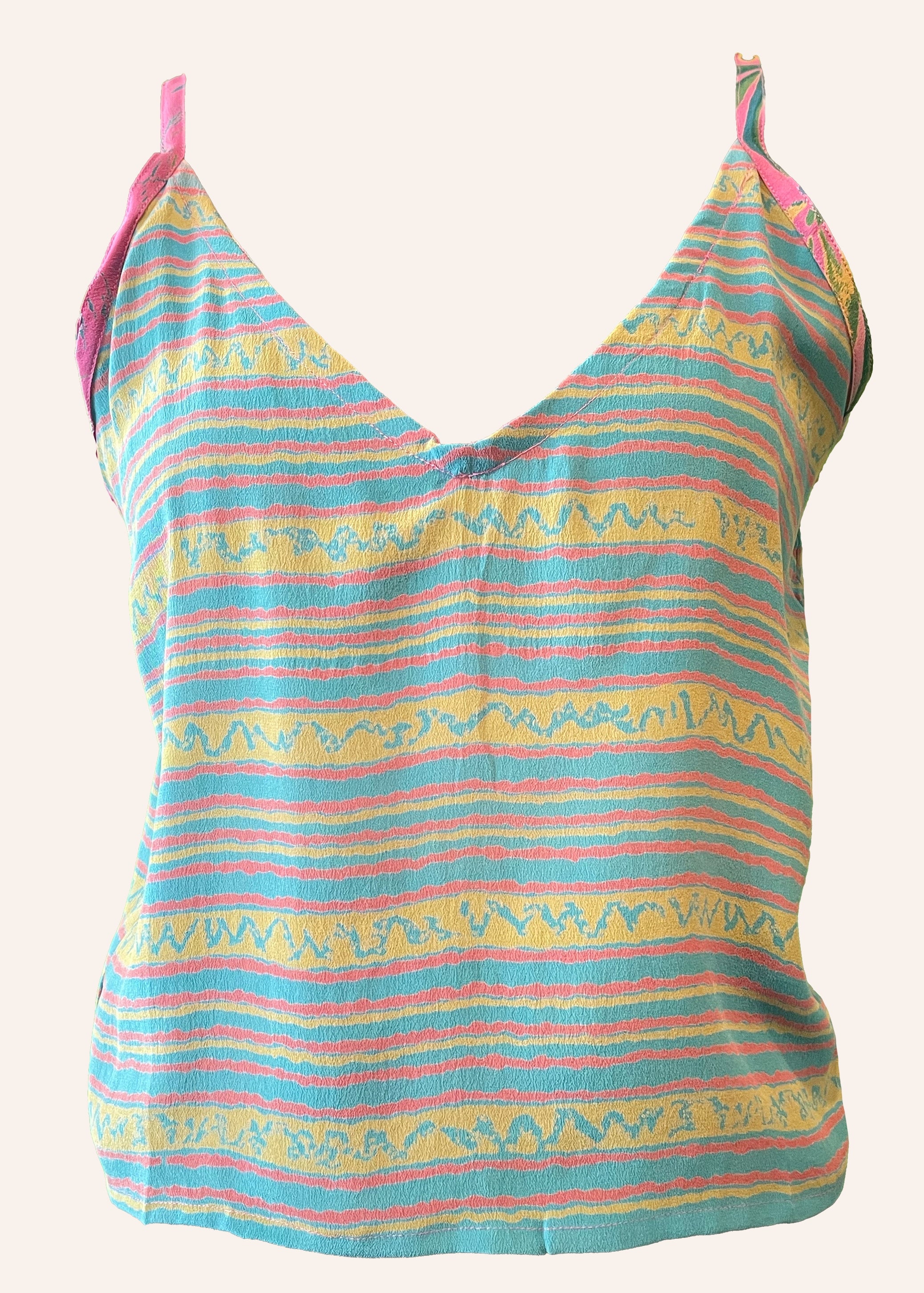 Reseda Silk Crepe Camisole Top ~ Phlox S