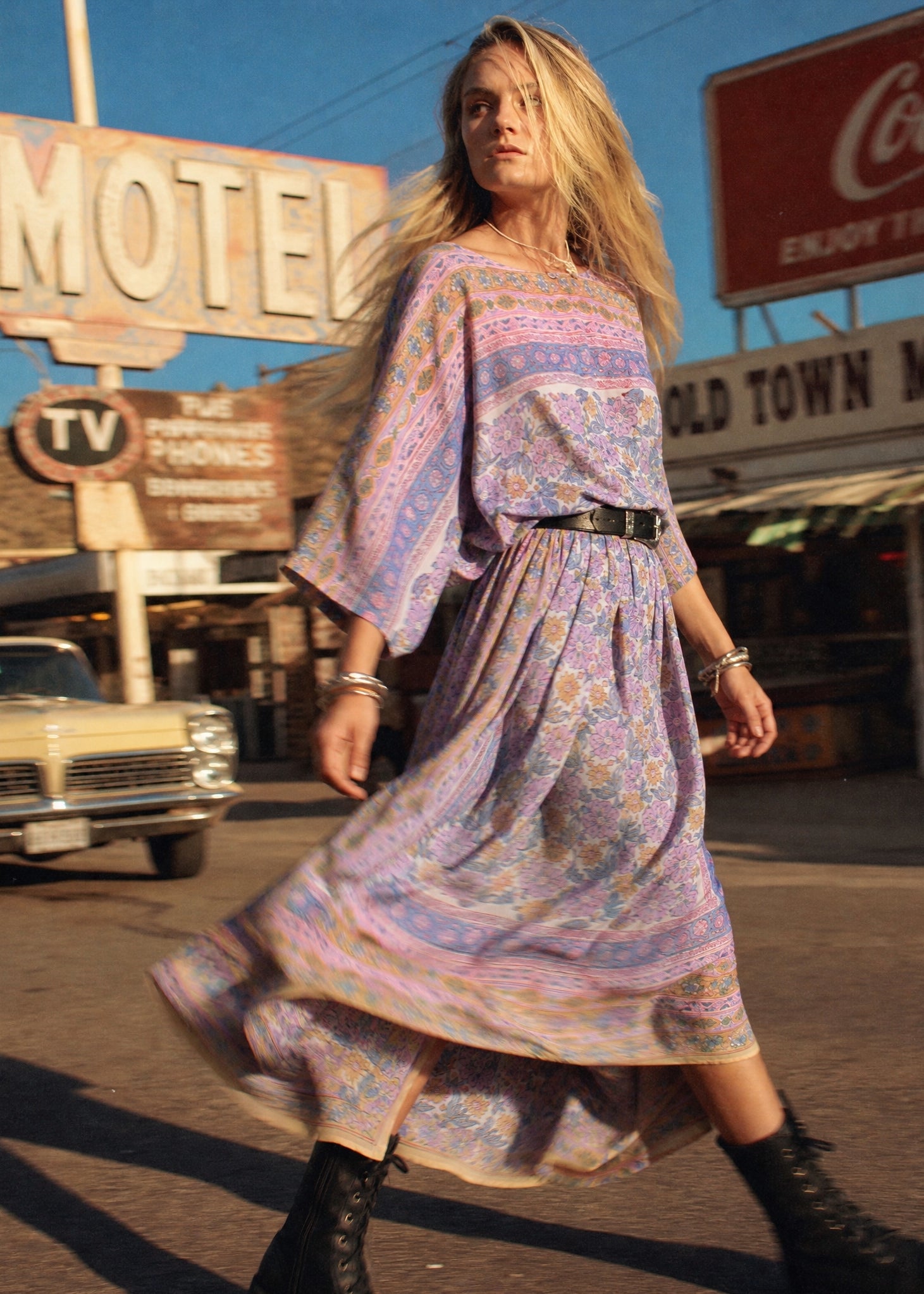 Salix Silk Kaftan Dress