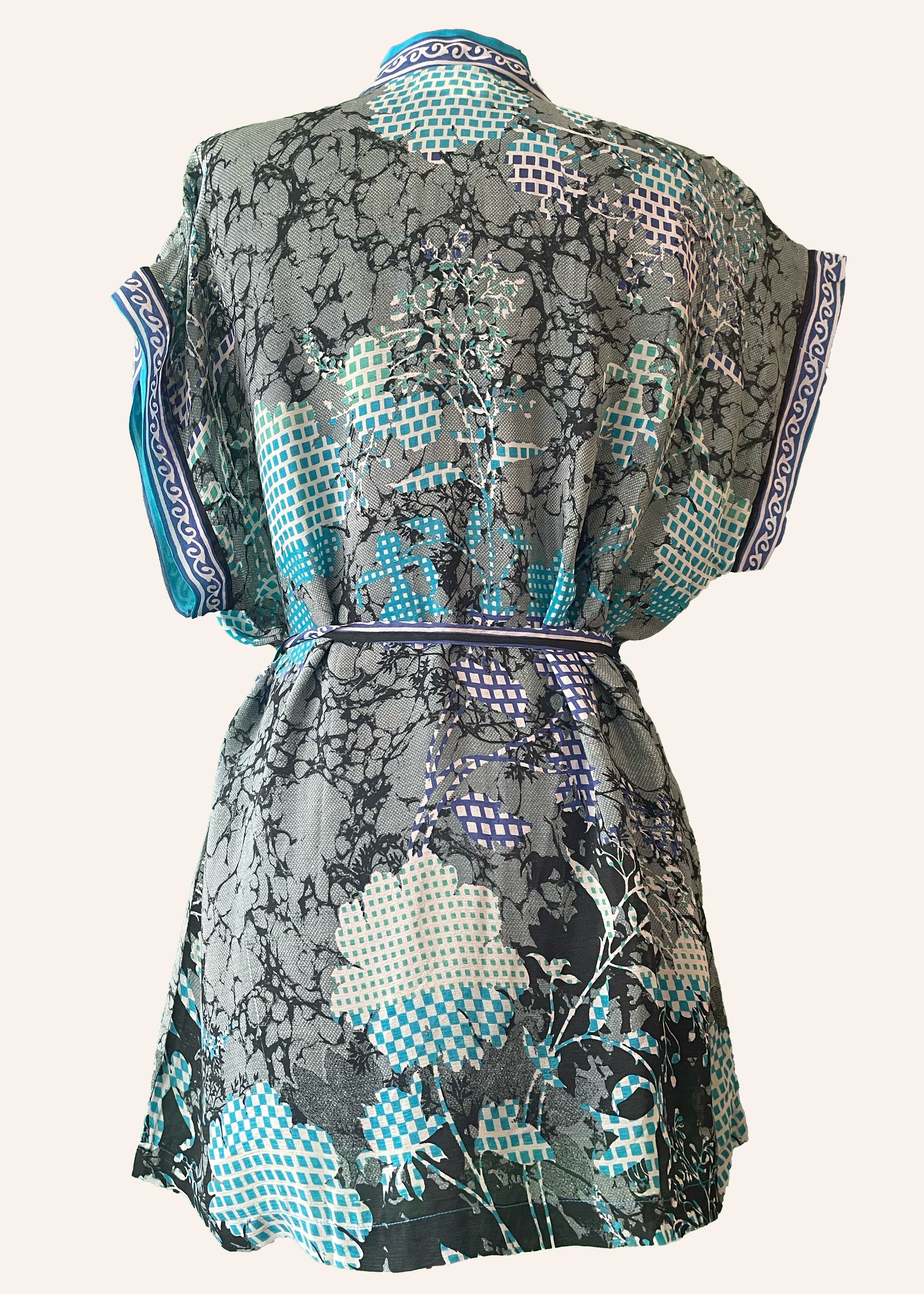Pilea Silk Wrap Boudoir Top ~ Spectra