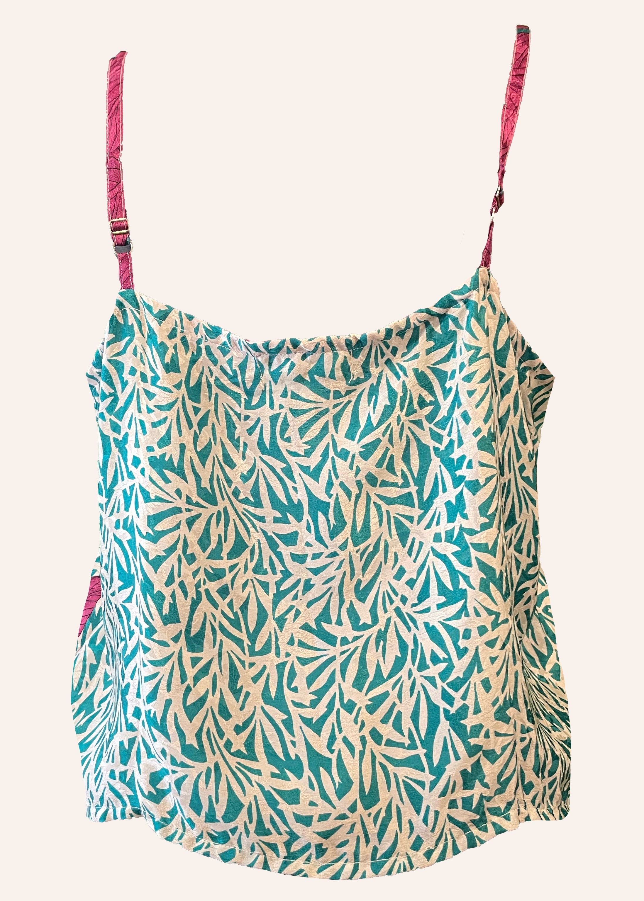 Reseda Silk Crepe Camisole Top ~ Tambourine XL