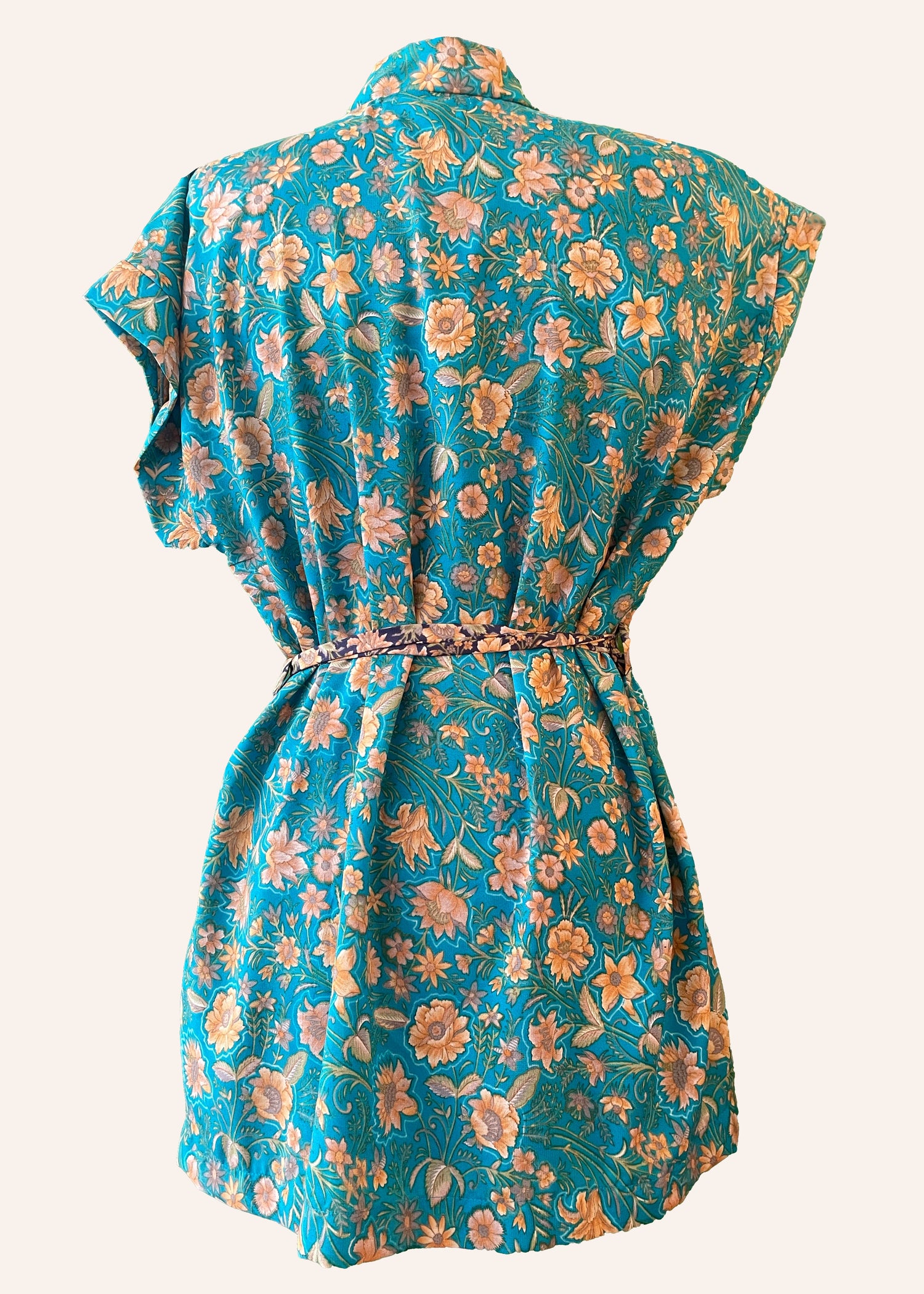 silk wrap shirt top blouse pyjama vintage bohemian repurposed saree sari