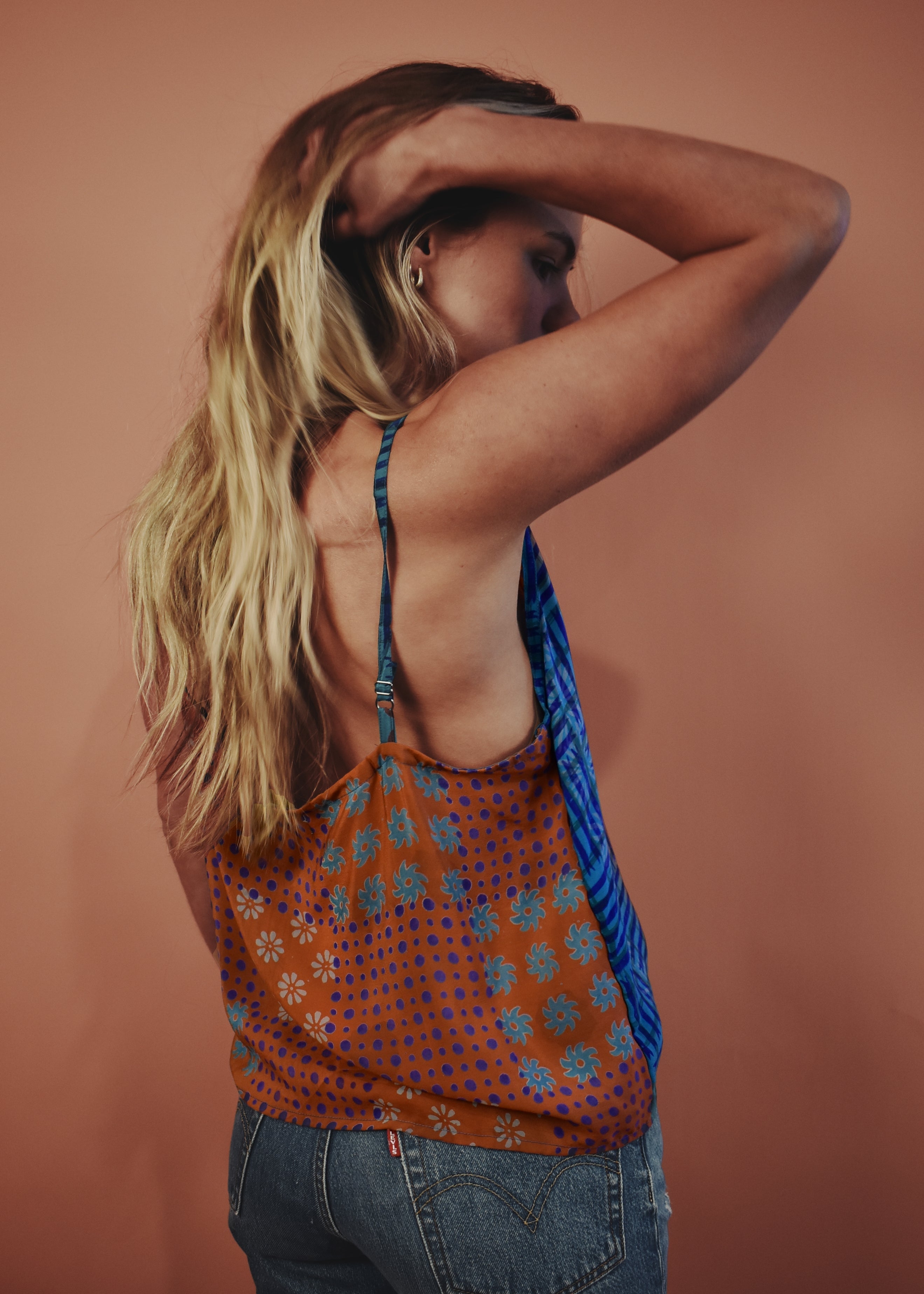 Reseda Silk Crepe Camisole Top ~ Mecca XL