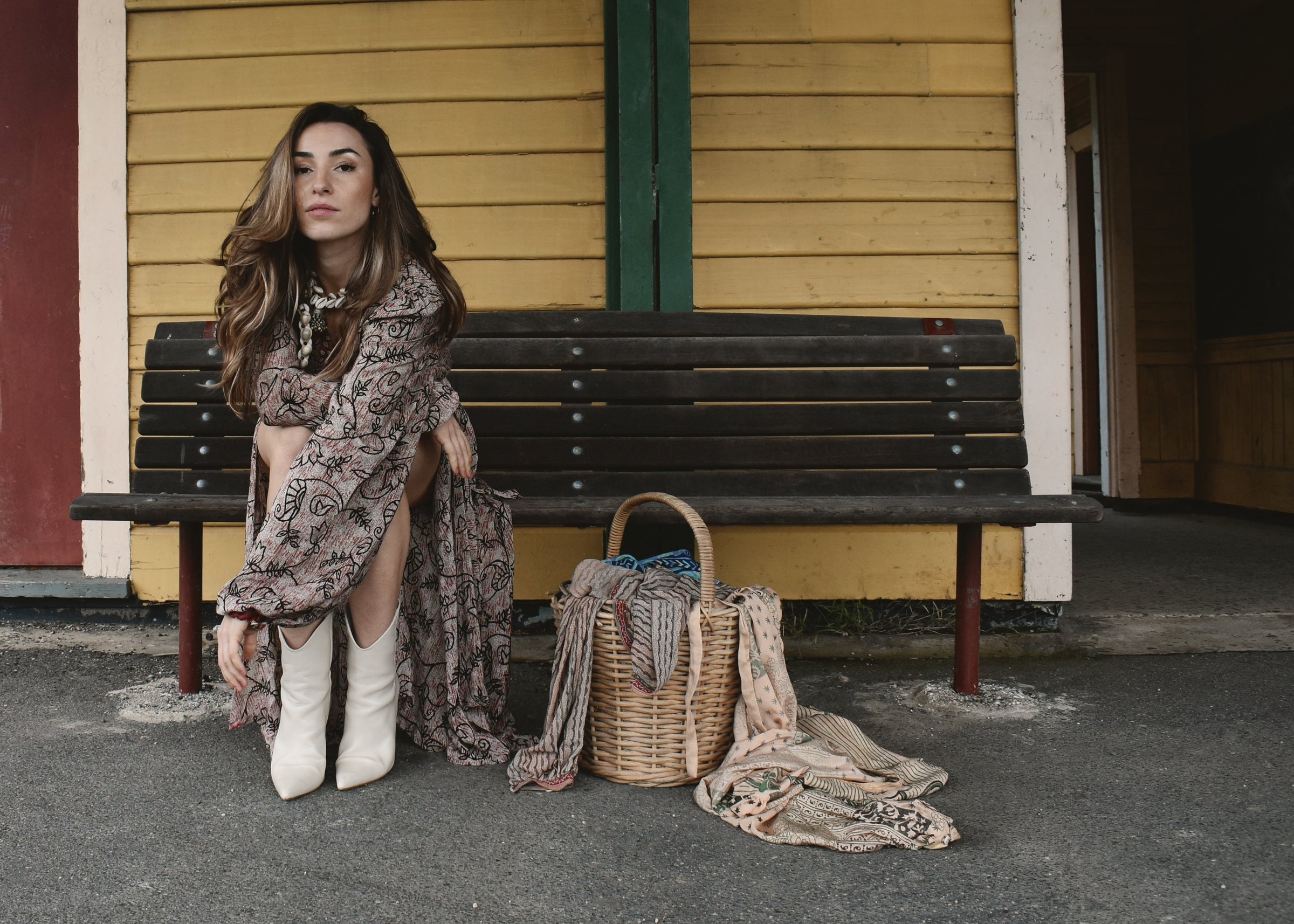 Caladium Silk Wrap Dresses