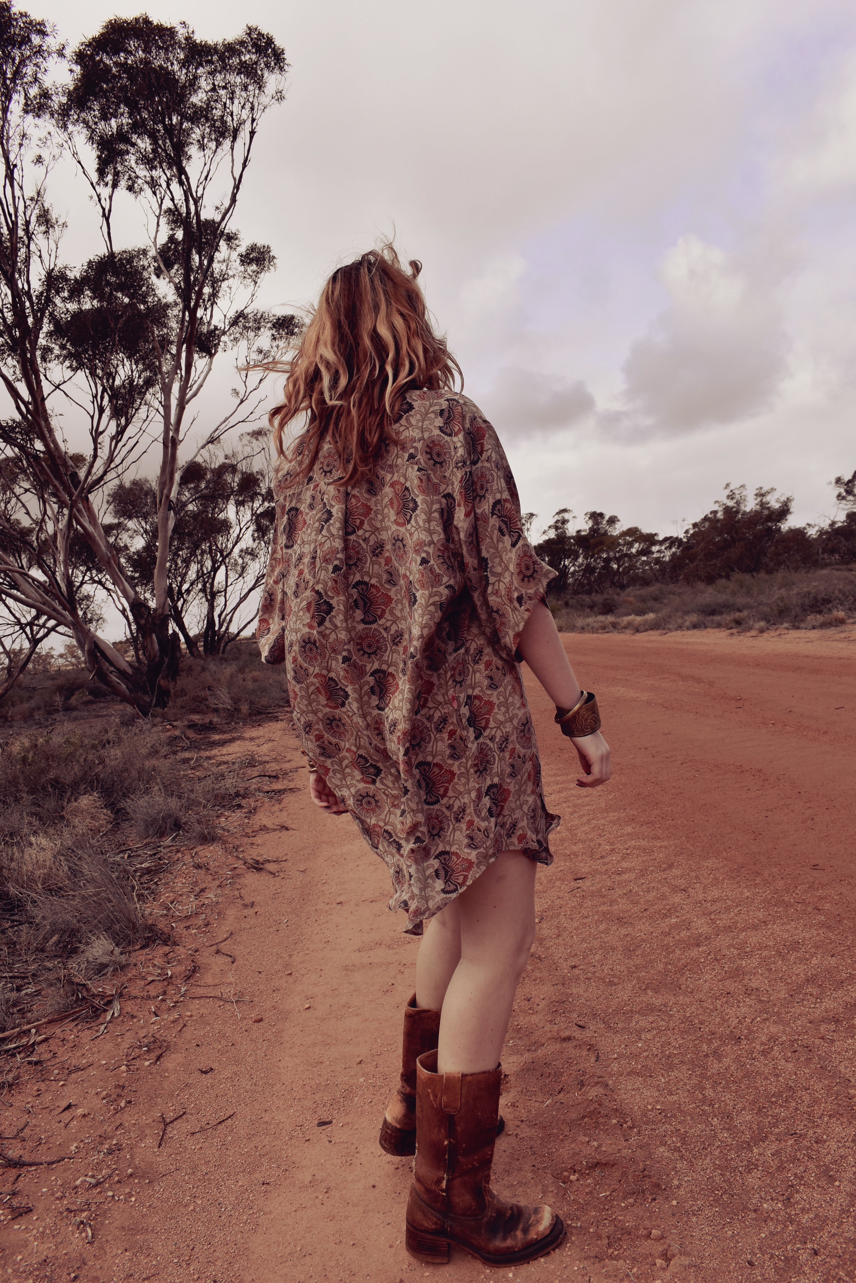 Astralagus Oversized Silk Crepe Button-Up Shirt