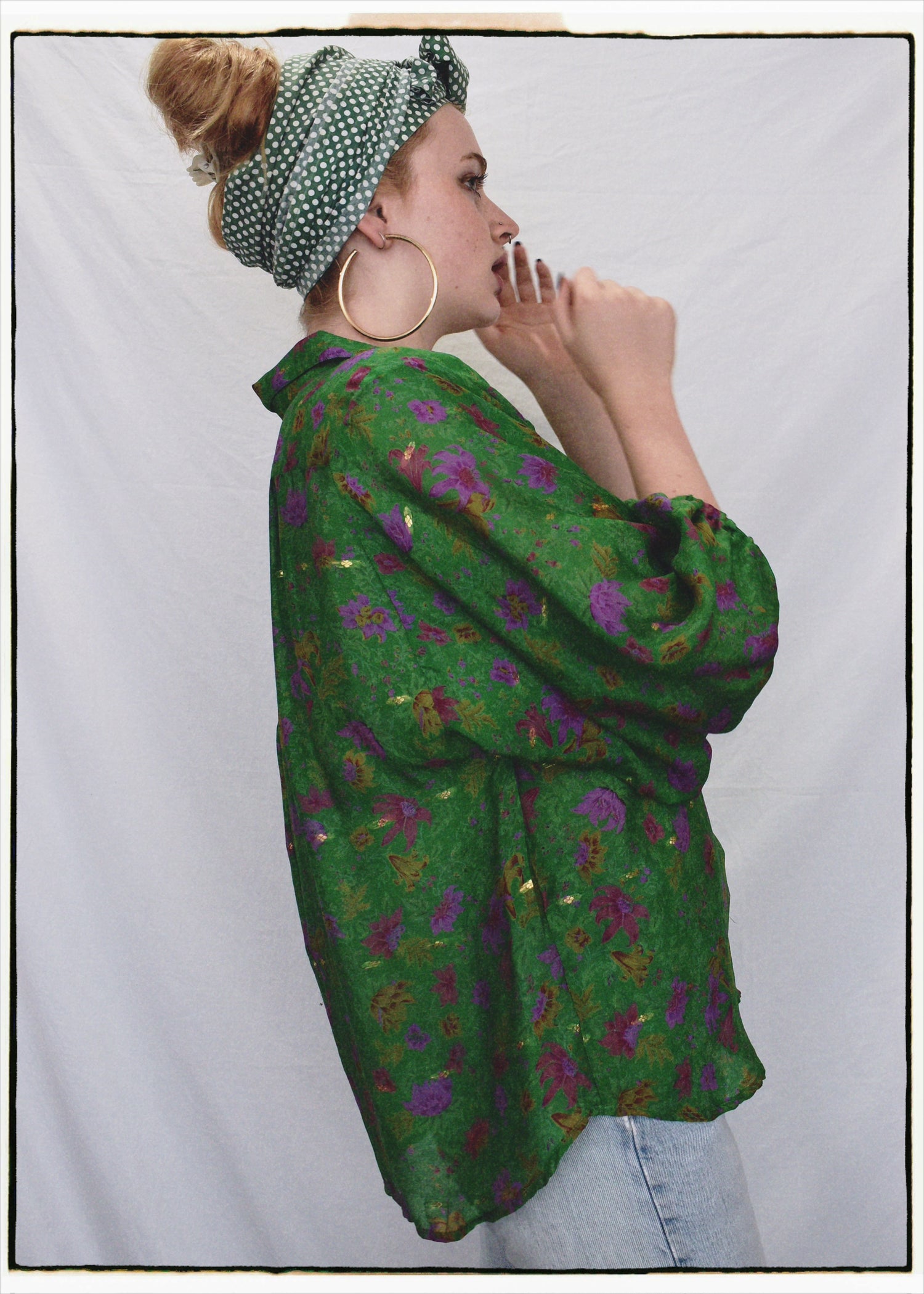 Ochna Silk Crepe Shirt ~ Sapphire S