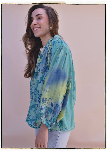 Cleome Silk Crepe Shirt ~ Barbados XL