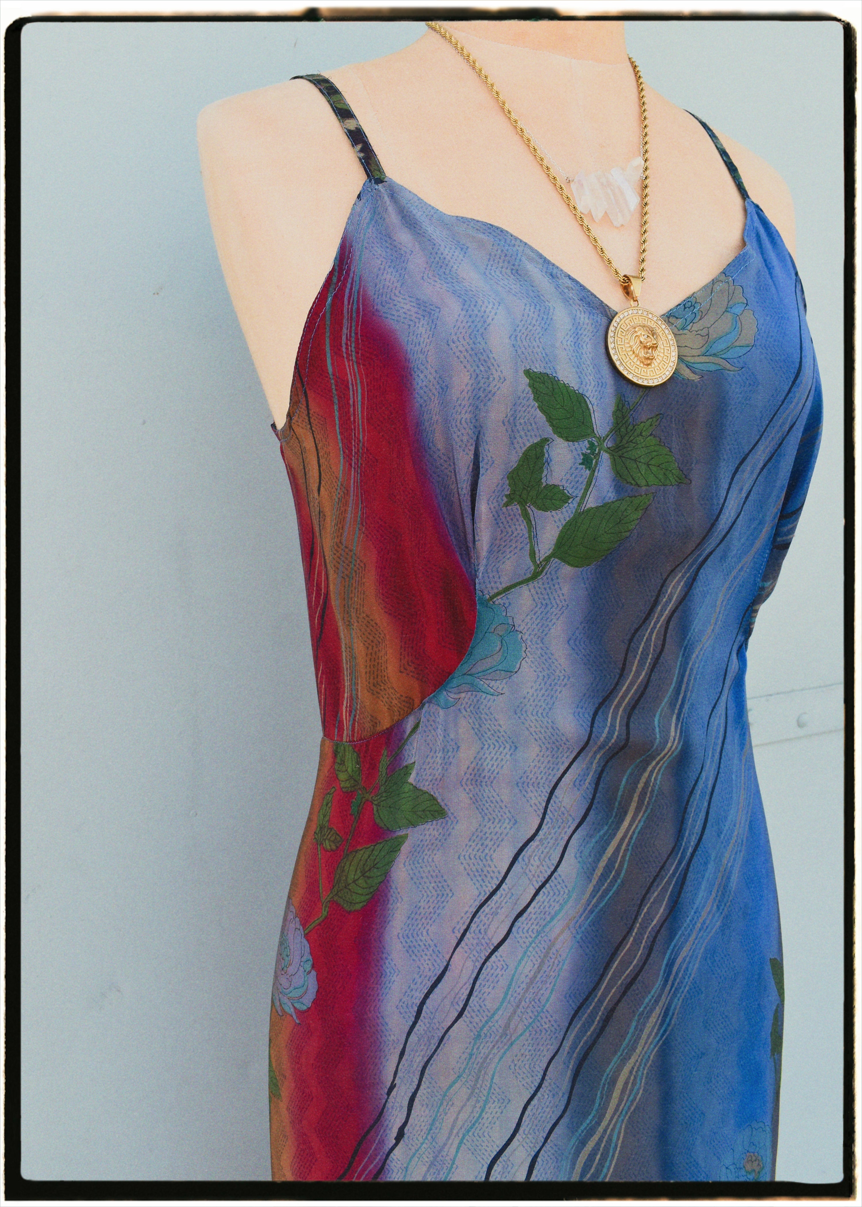 Rumex Silk Slip Dress ~ Flamenca M