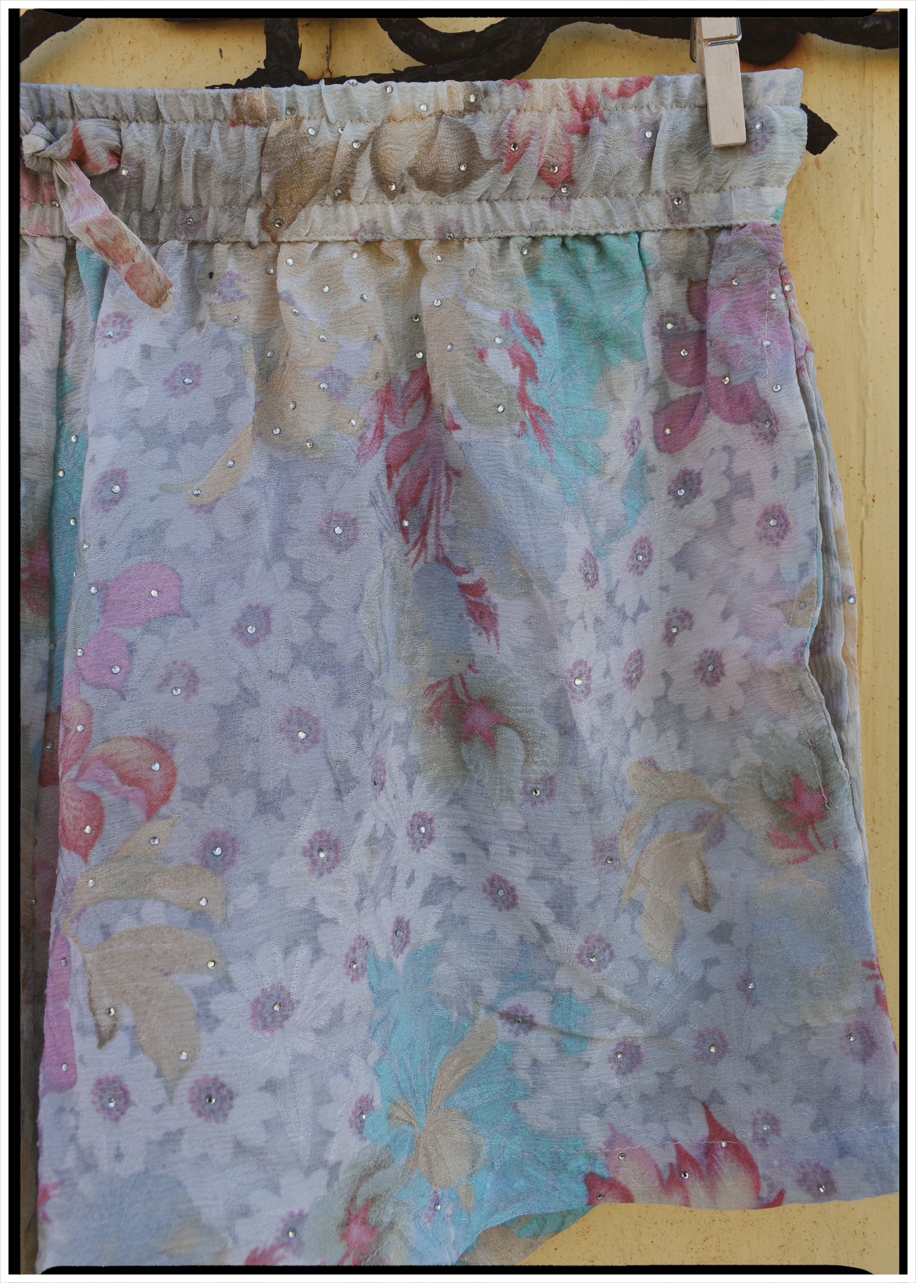 Fumaria Silk Shorts ~ Azzurrine XL