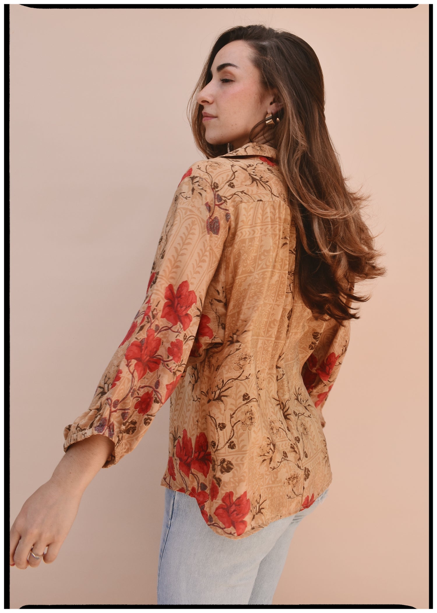 Cleome Silk Crepe Shirt ~ Bamboo S &amp; L