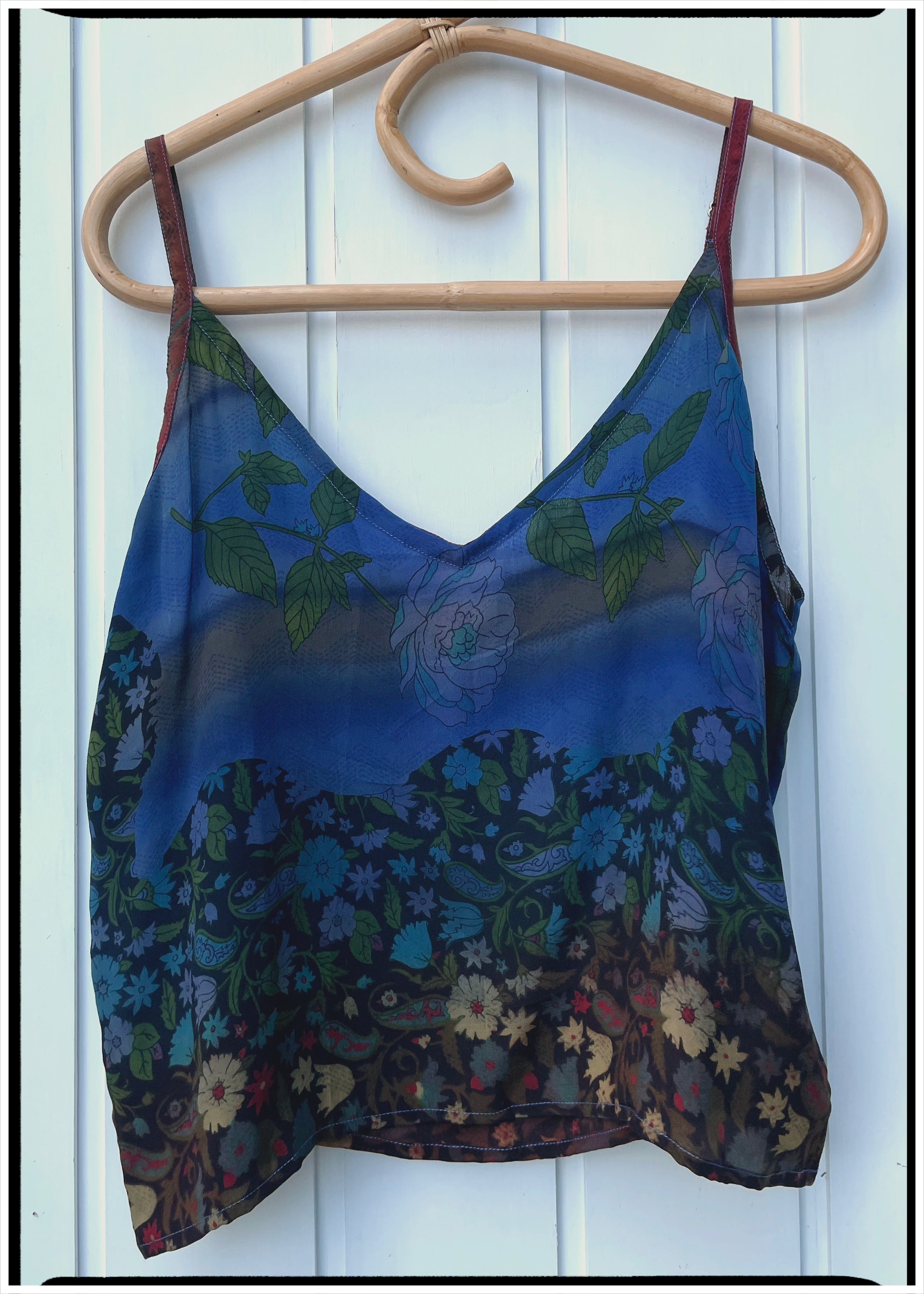 Reseda Silk Crepe Camisole Top ~ Fiesta L