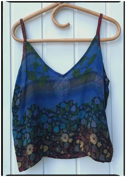 Reseda Silk Crepe Camisole Top ~ Fiesta L