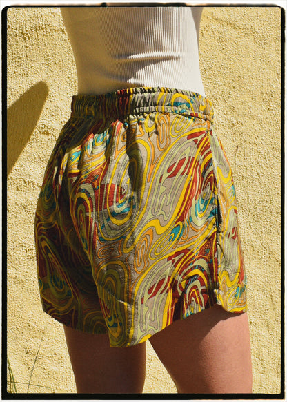 Fumaria Silk Shorts ~ Retro XS