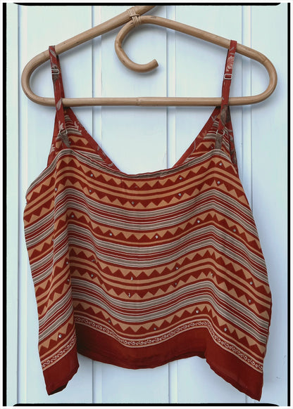 Reseda Silk Crepe Camisole Top ~ Dazzle L