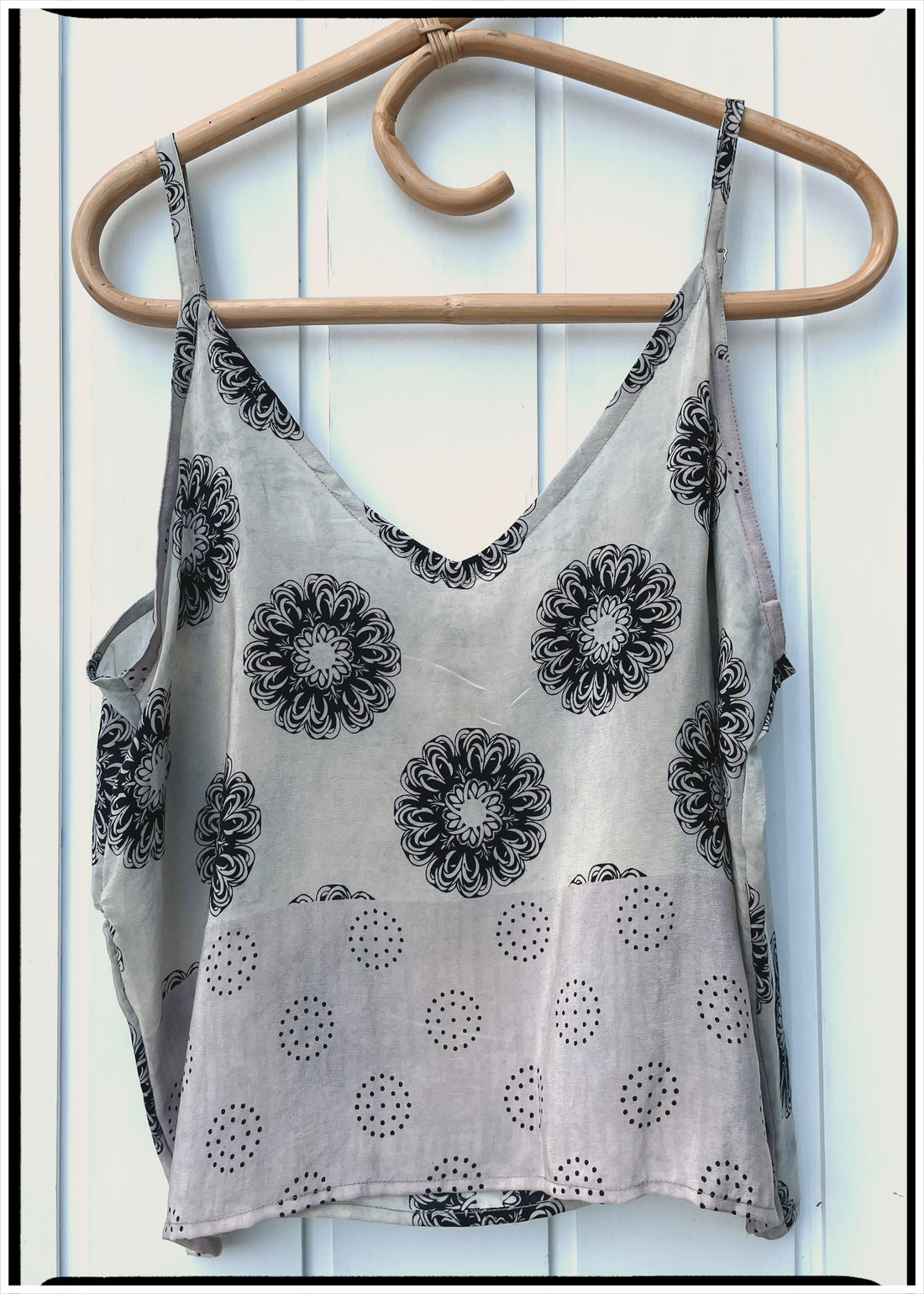 Reseda Silk Crepe Camisole Top ~ Cloud L
