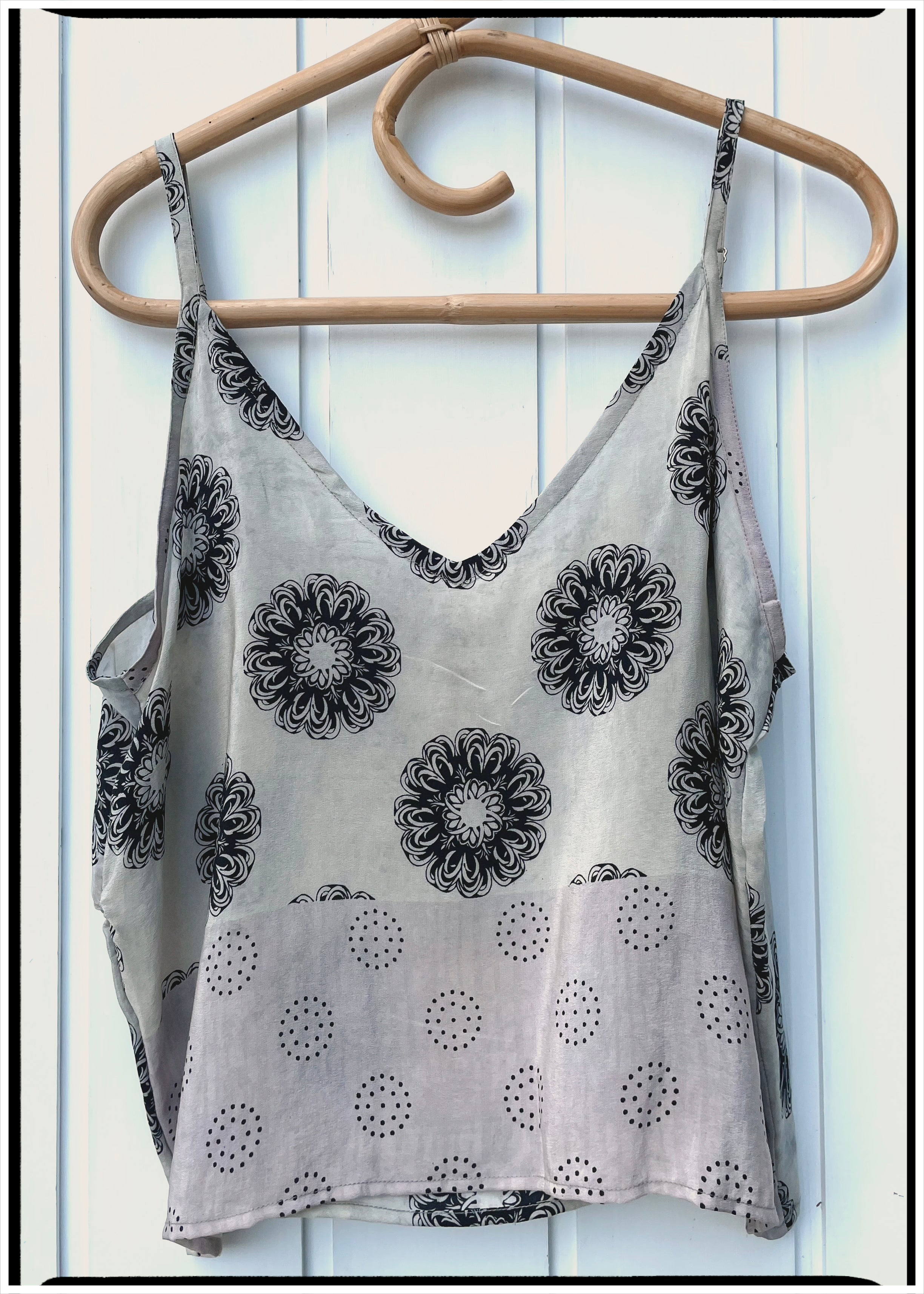 Reseda Silk Crepe Camisole Top ~ Cloud L